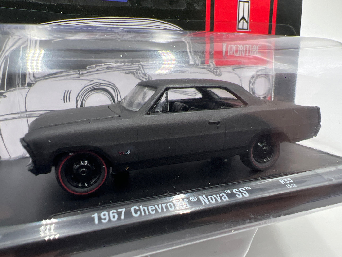 M2 Machines Auto-Drivers Special Edition Frozen Black Pearl 1957 Chevrolet Nova SS R35 Card Not Perfect 193D