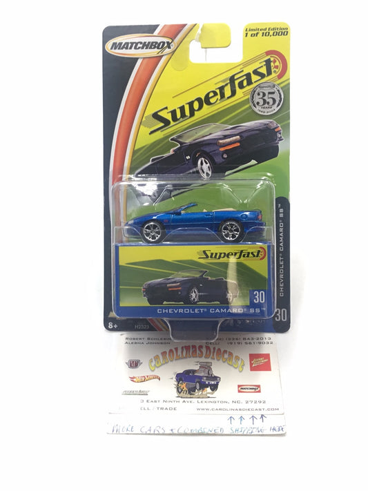 Matchbox Superfast #30 1969 Chevrolet Camaro SS limited to 1 of 10,000 172B