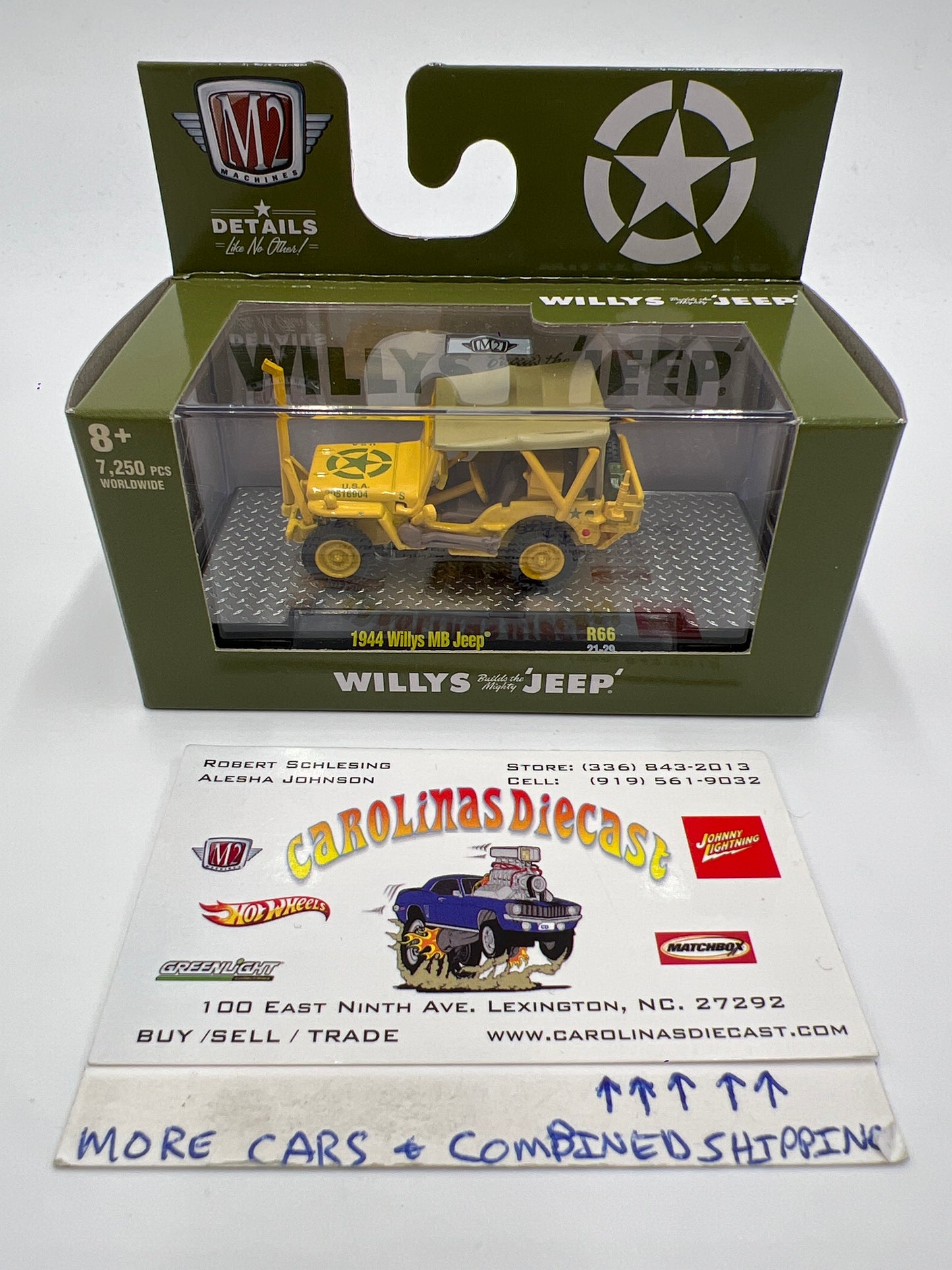 M2 Machines 1944 Willys MB Jeep Army Yellow R66