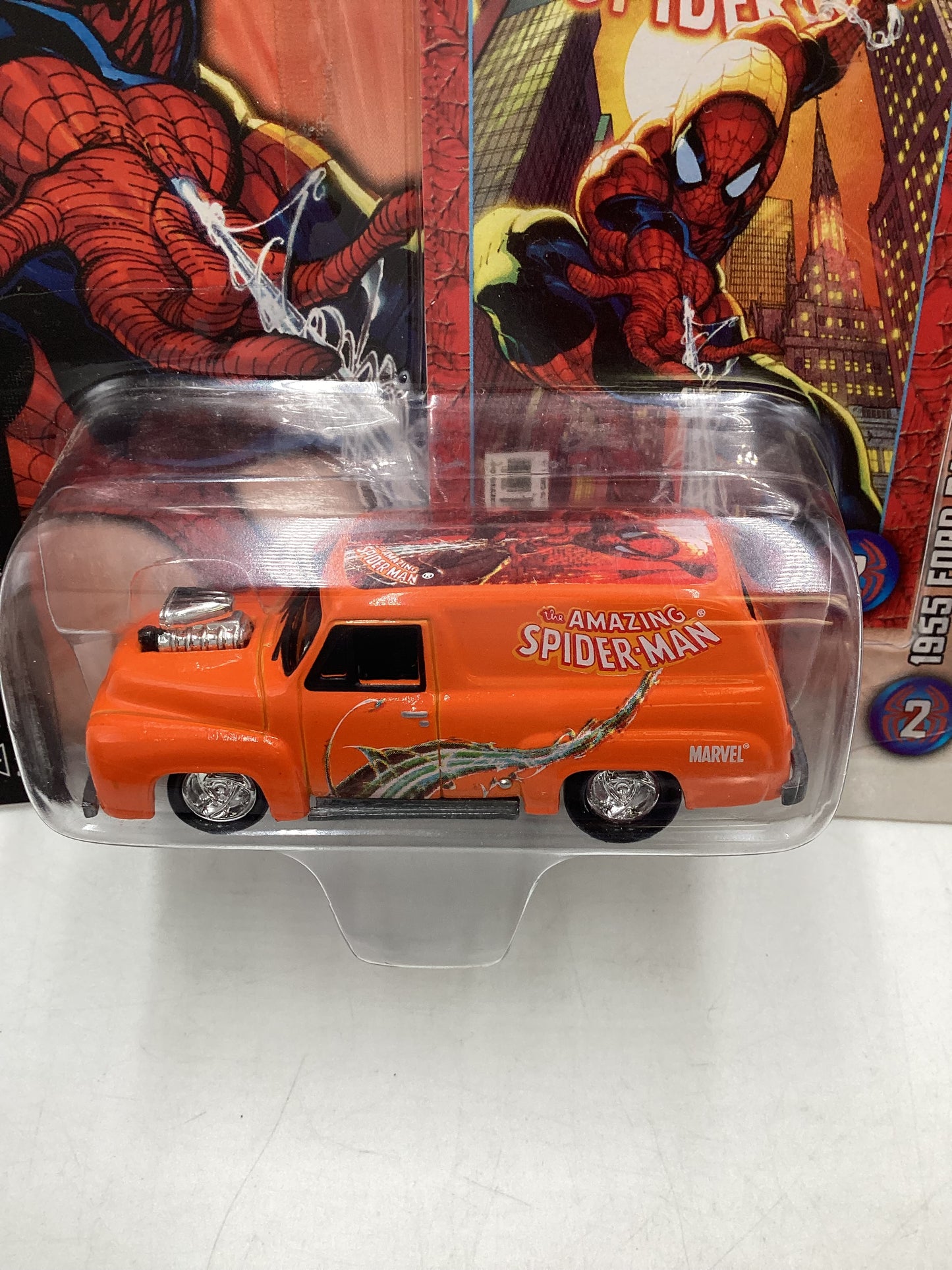 Johnny Lightning Amazing Spiderman 1955 Ford Panel Delivery