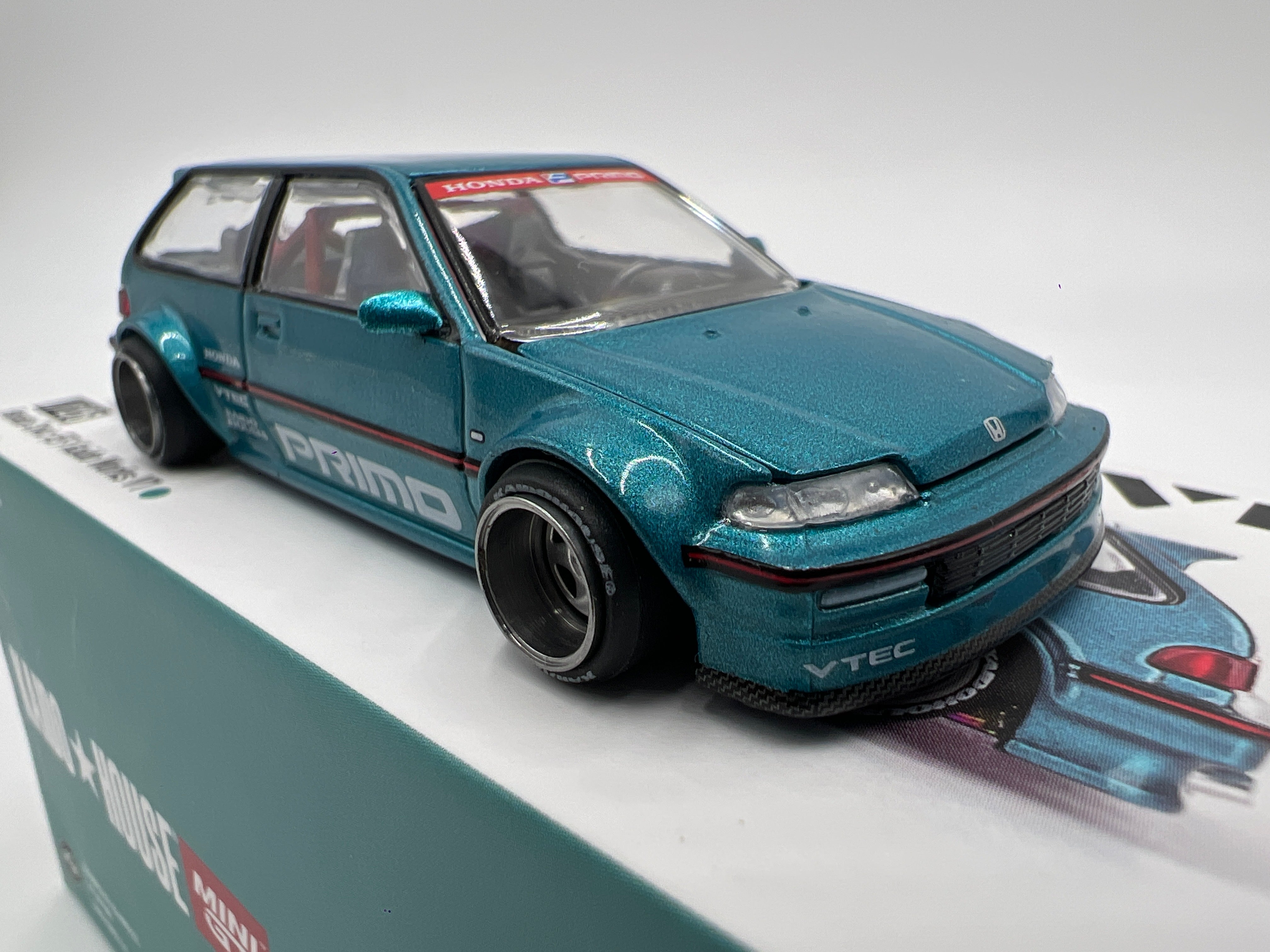 街道ハウスPRIMO Honda Civic (EF) V1　チェイス Kaido House x Mini GT 1:64 Honda Civic EF Kaido Works V1