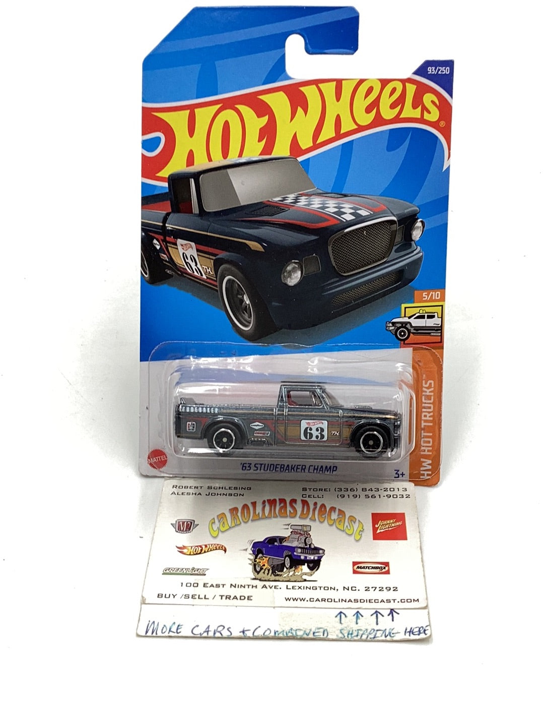 2022 hot wheels super treasure hunt #93 63 Studebaker Champ W/ Protector