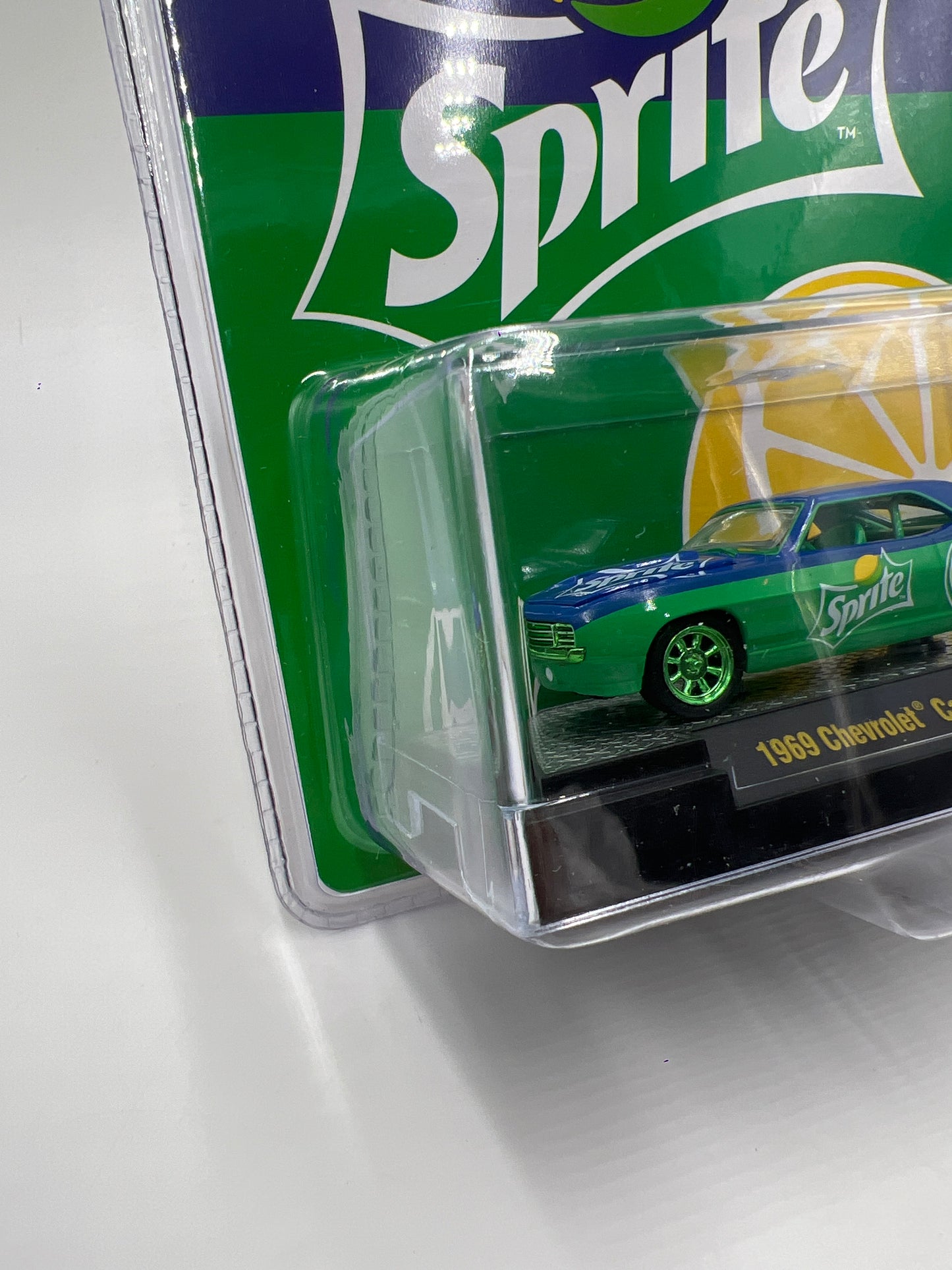 2025 M2 Machines Coca Cola Sprite CHASE 1969 Chevrolet Camaro Green/Blue A55