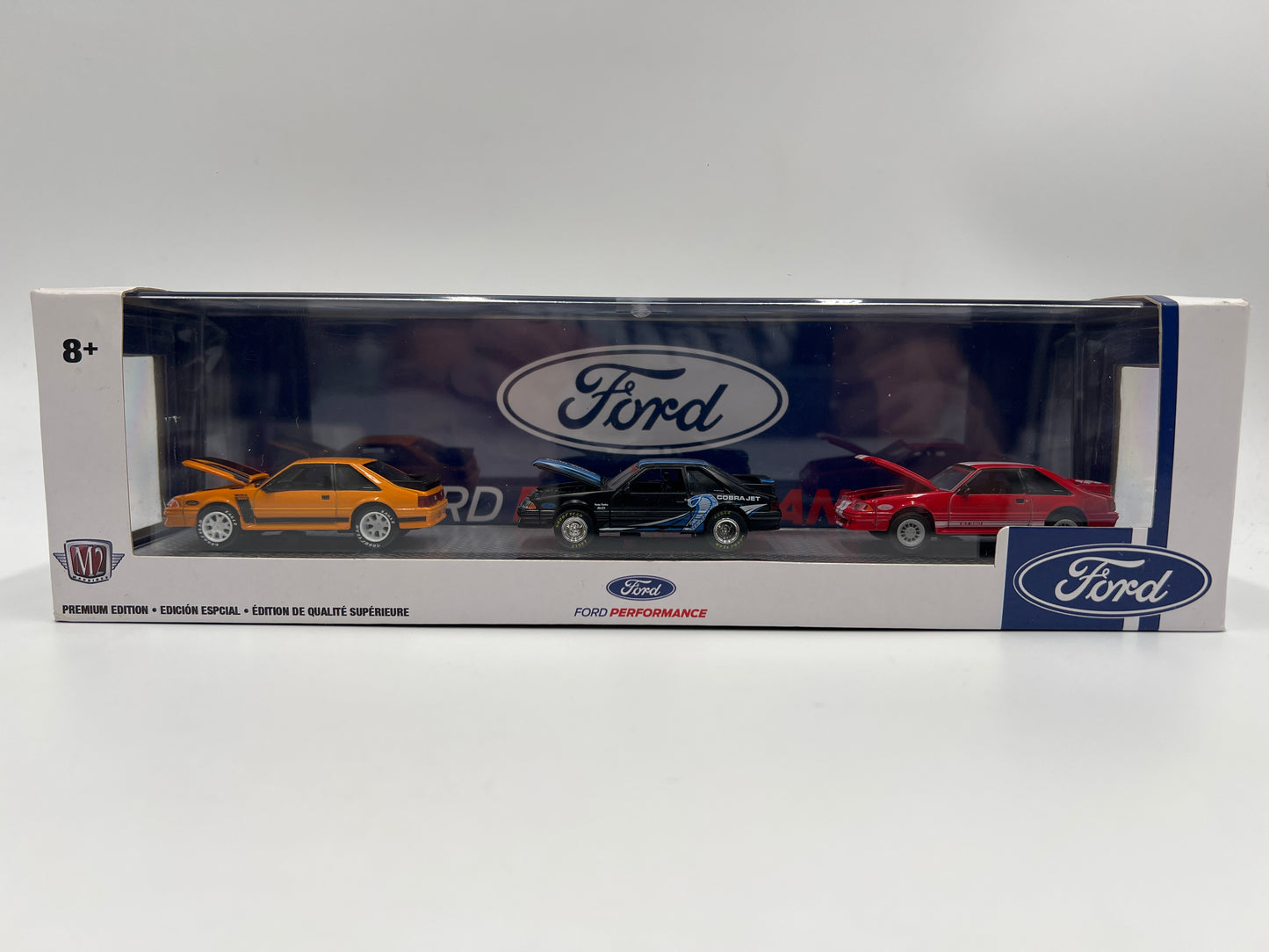 M2 Machines Walmart Exclusive Ford Performance 1988 & 1987 Ford Mustang GT Custom 3 Pack S38