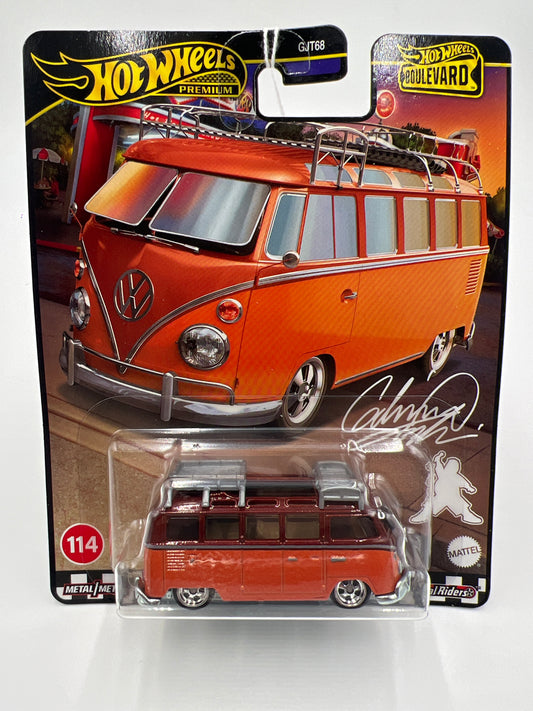 2024 Hot Wheels Premium Boulevard #114 1967 Volkswagen Samba Bus Orange 262G