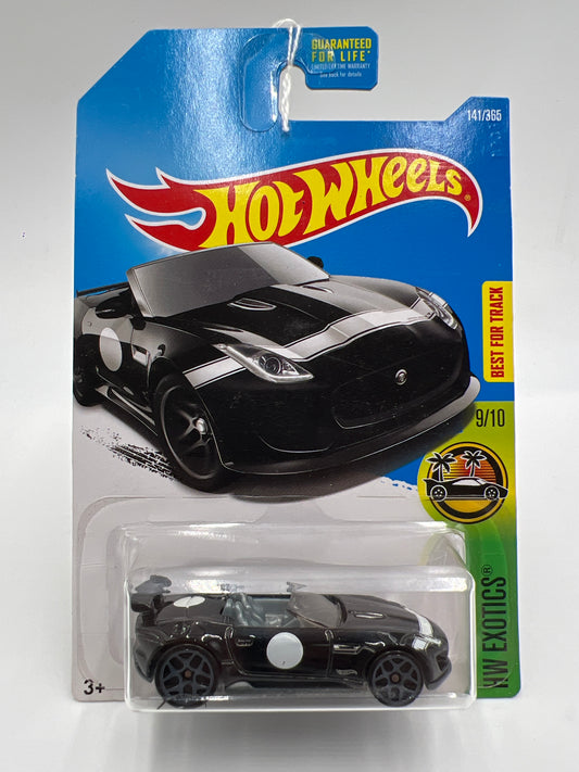 2017 Hot Wheels Exotics #141 15 Jaguar F-Type Project 7 Black 64B
