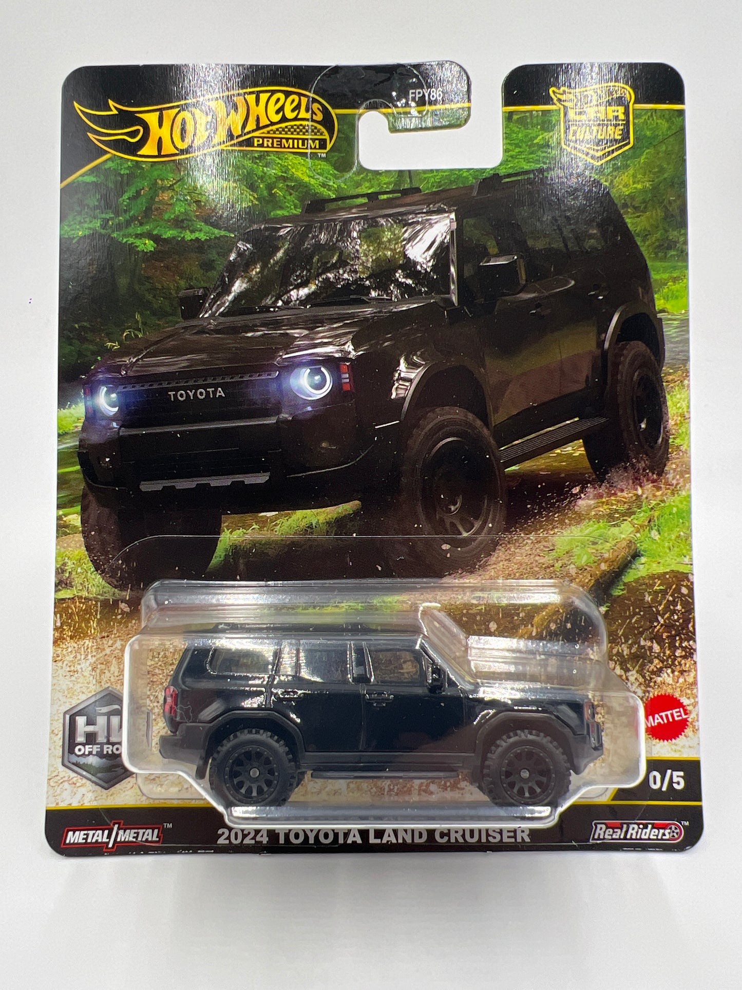 Hot Wheels Premium Car Culture CHASE HW Off Road #0 2024 Toyota Land Cruiser Black W/Protector