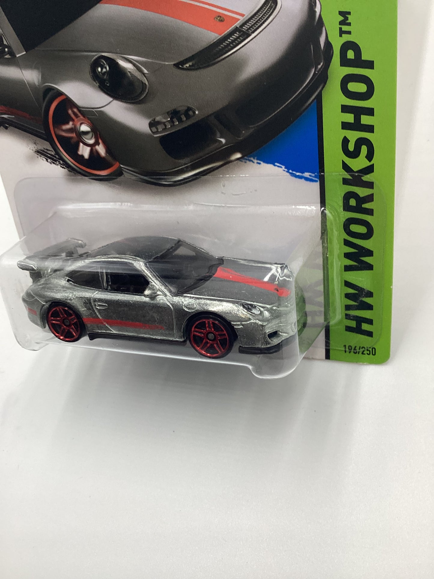 2015 Hot Wheels #196 Porsche 911 GT3 RS Zamac with protector