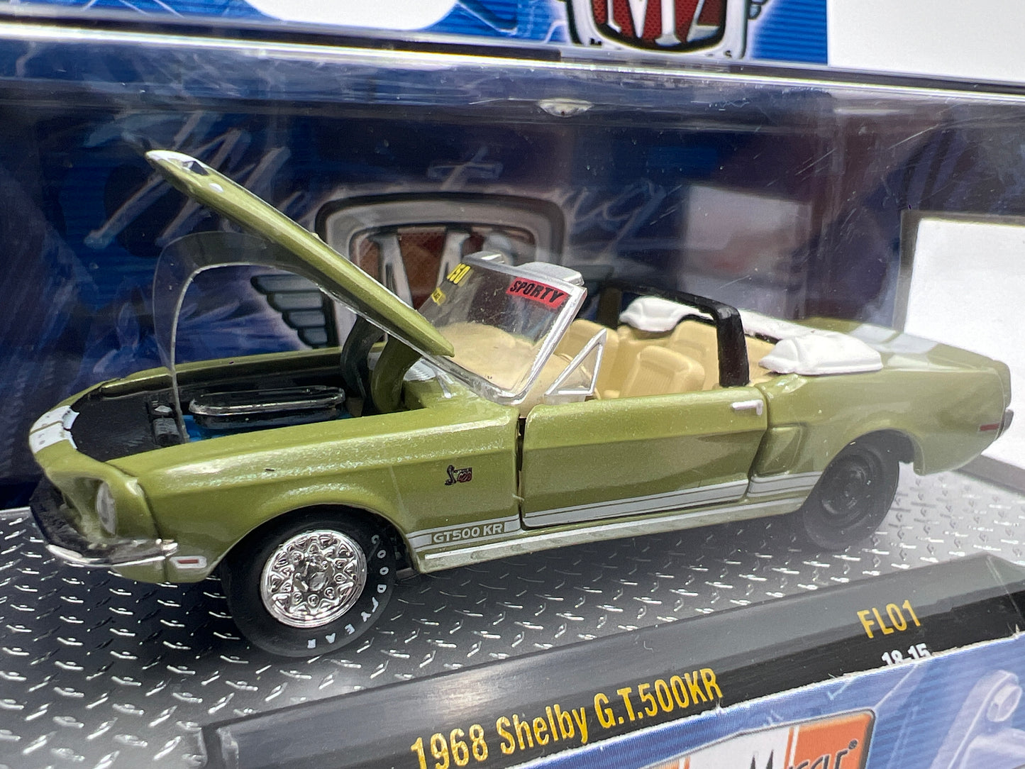 M2 Machines FL01 Fun Lines Exclusive 1/2400 1968 Shelby GT500KR Green