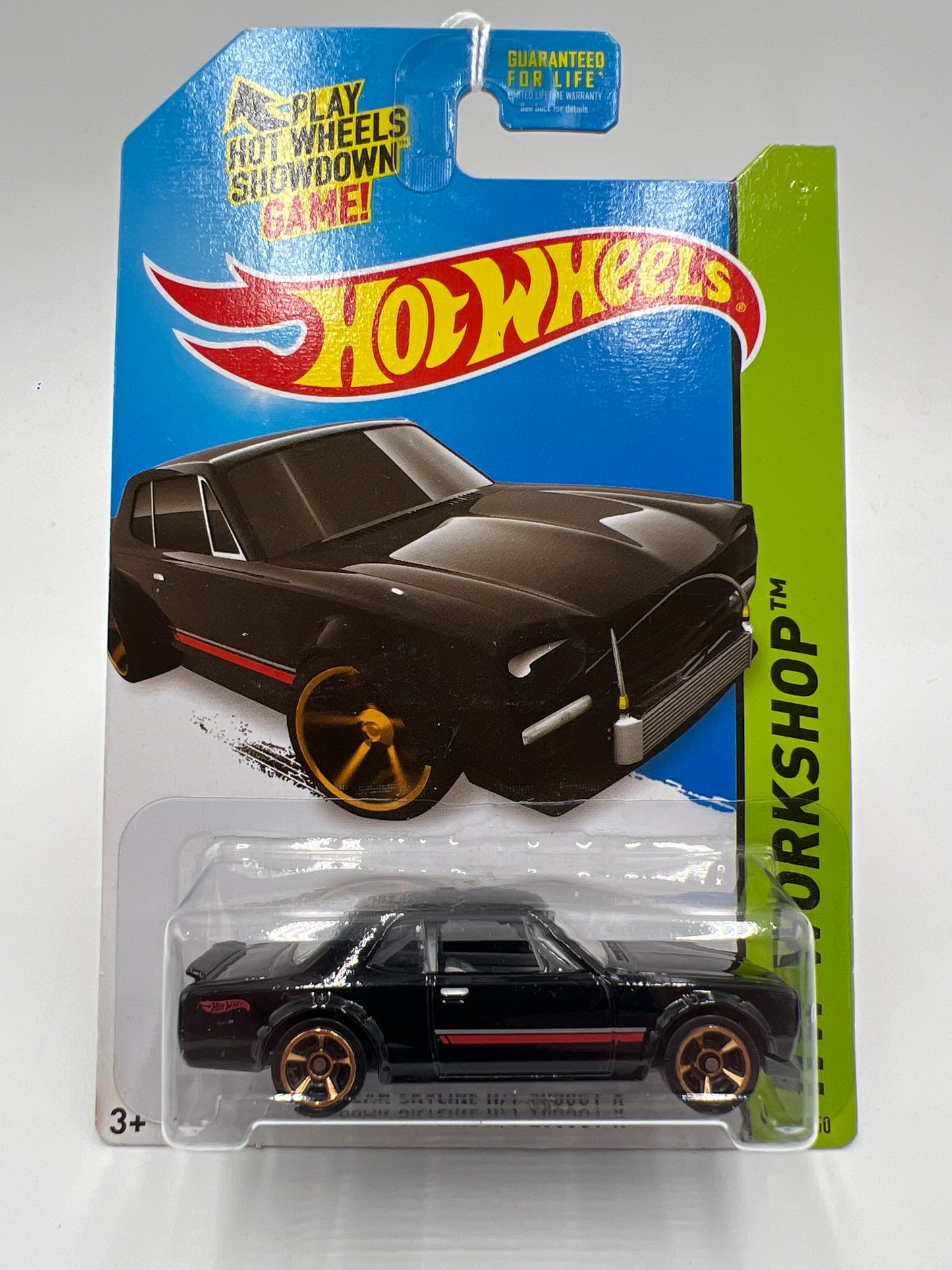 2014 Hot Wheels Workshop #225 W/Roll Cage Nissan Skyline H/T 2000GT-X Black SR