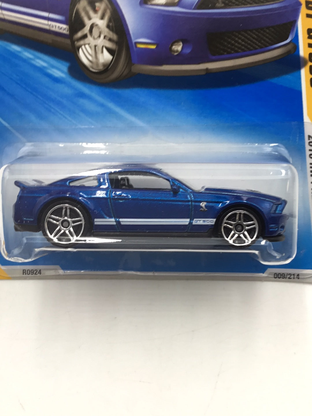 2010 Hot Wheels #9 2010 Ford Shelby Gt500 Yellow Blue LL6