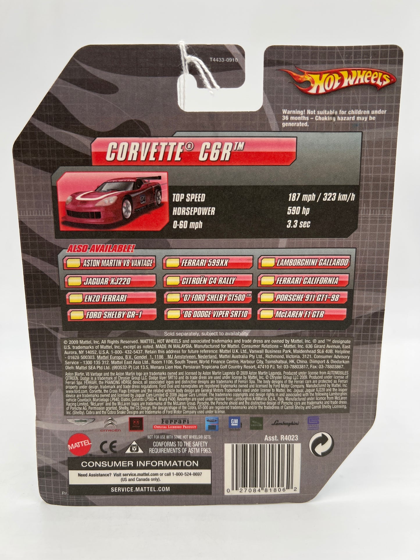 Hot Wheels Premium Speed Machines Corvette C6R Red