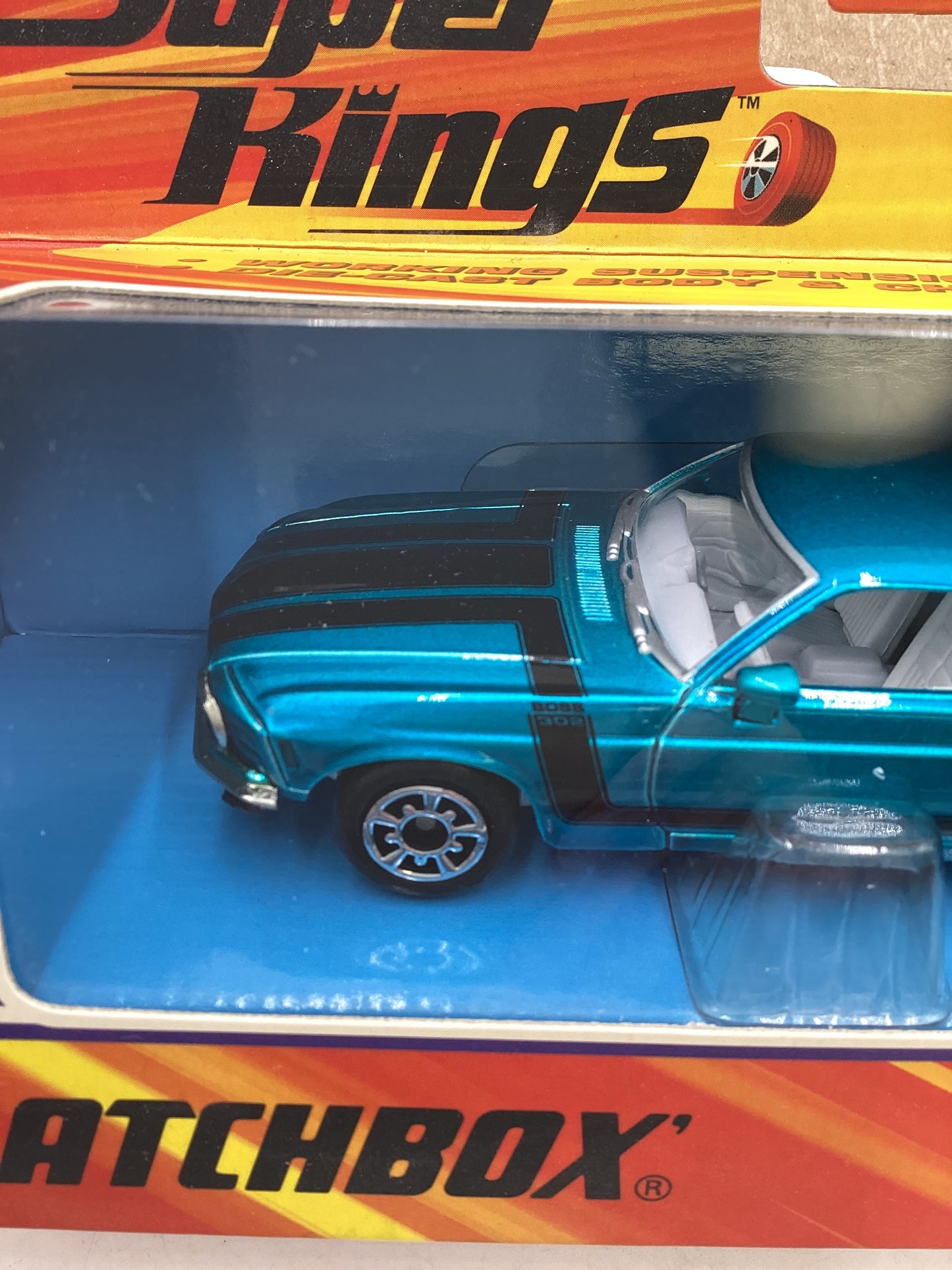 Matchbox 2005 Classic Super Kings K-205 1970 Ford Mustang Boss 302 Blue