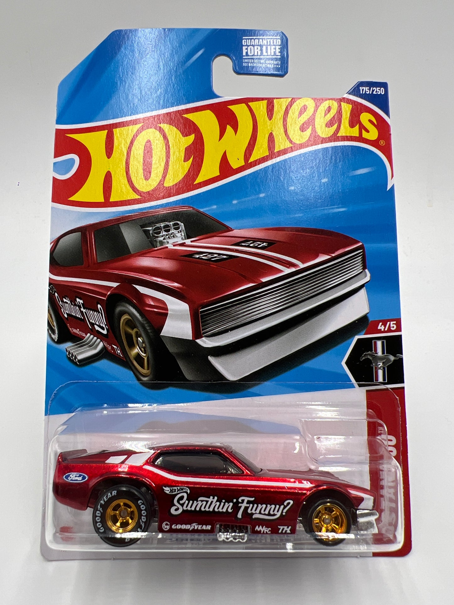 2025 Hot Wheels H Case Super Treasure Hunt #175 71 Mustang Funny Car Red W/Protector #2