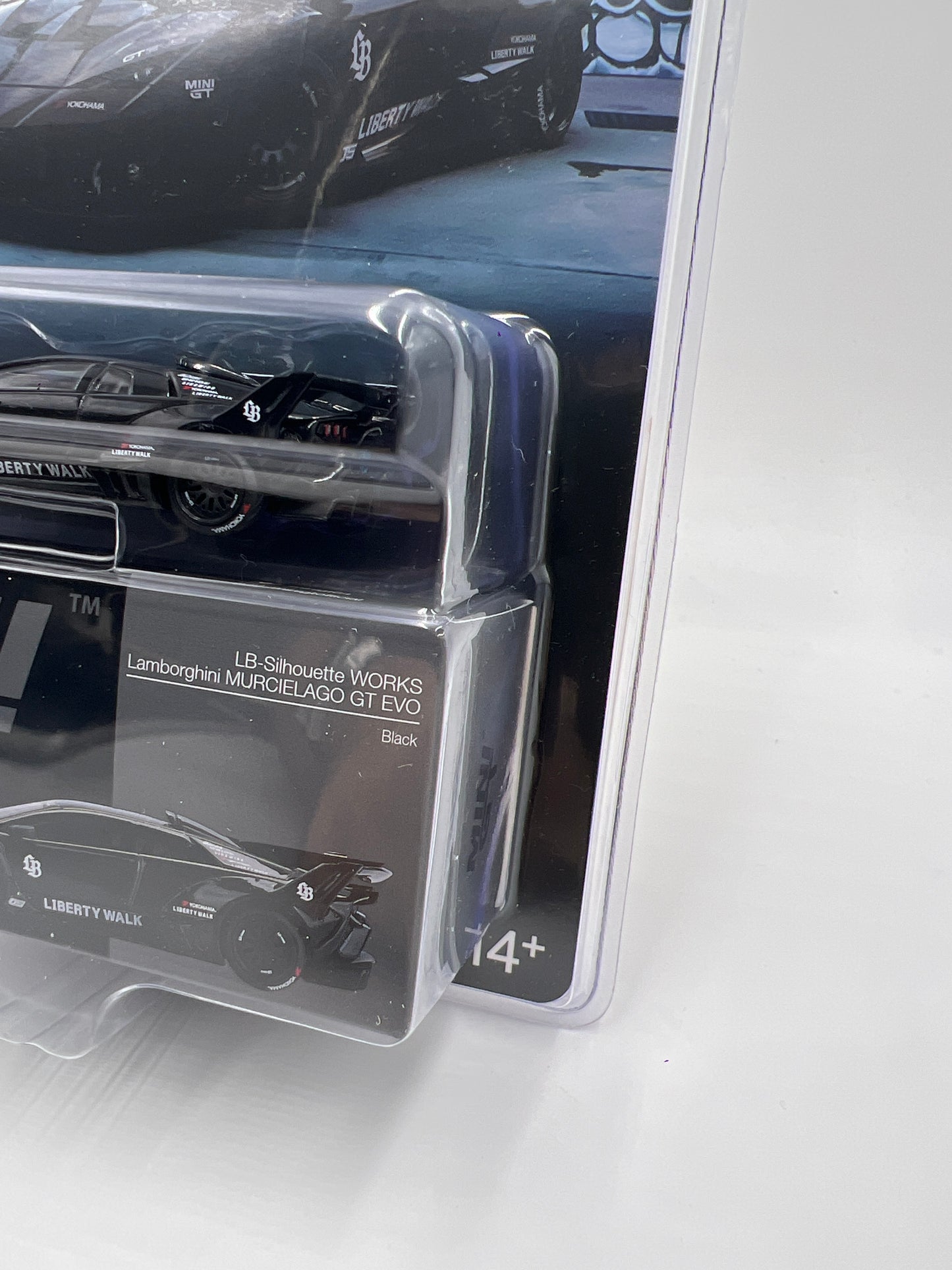 Mini GT #1053 LB-Silhouette Works Lamborghini Murcielago GT Evo Black