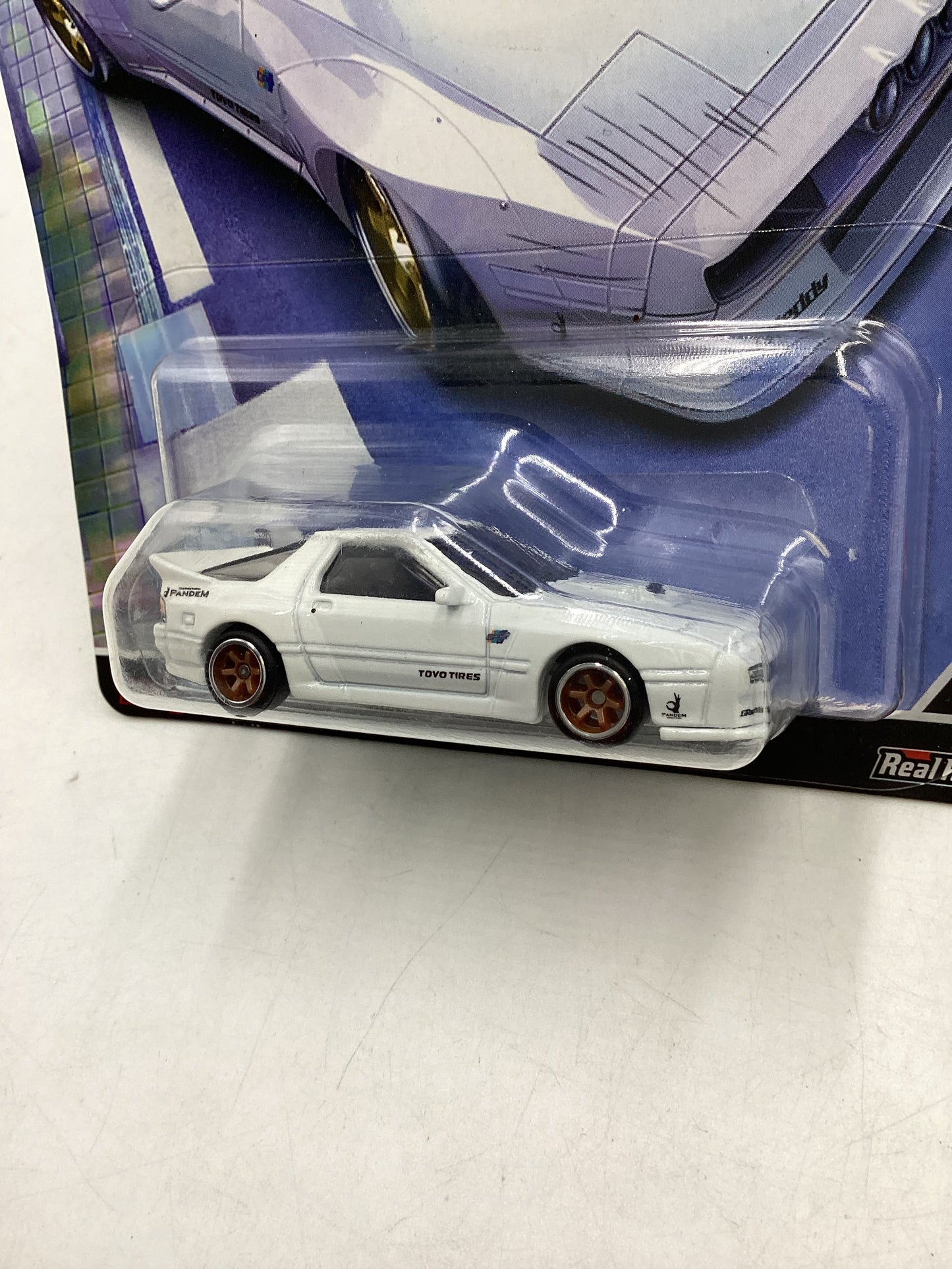 Hot wheels Ronin Run 5/5 Mazda RX-7 FC Pandem White 244E