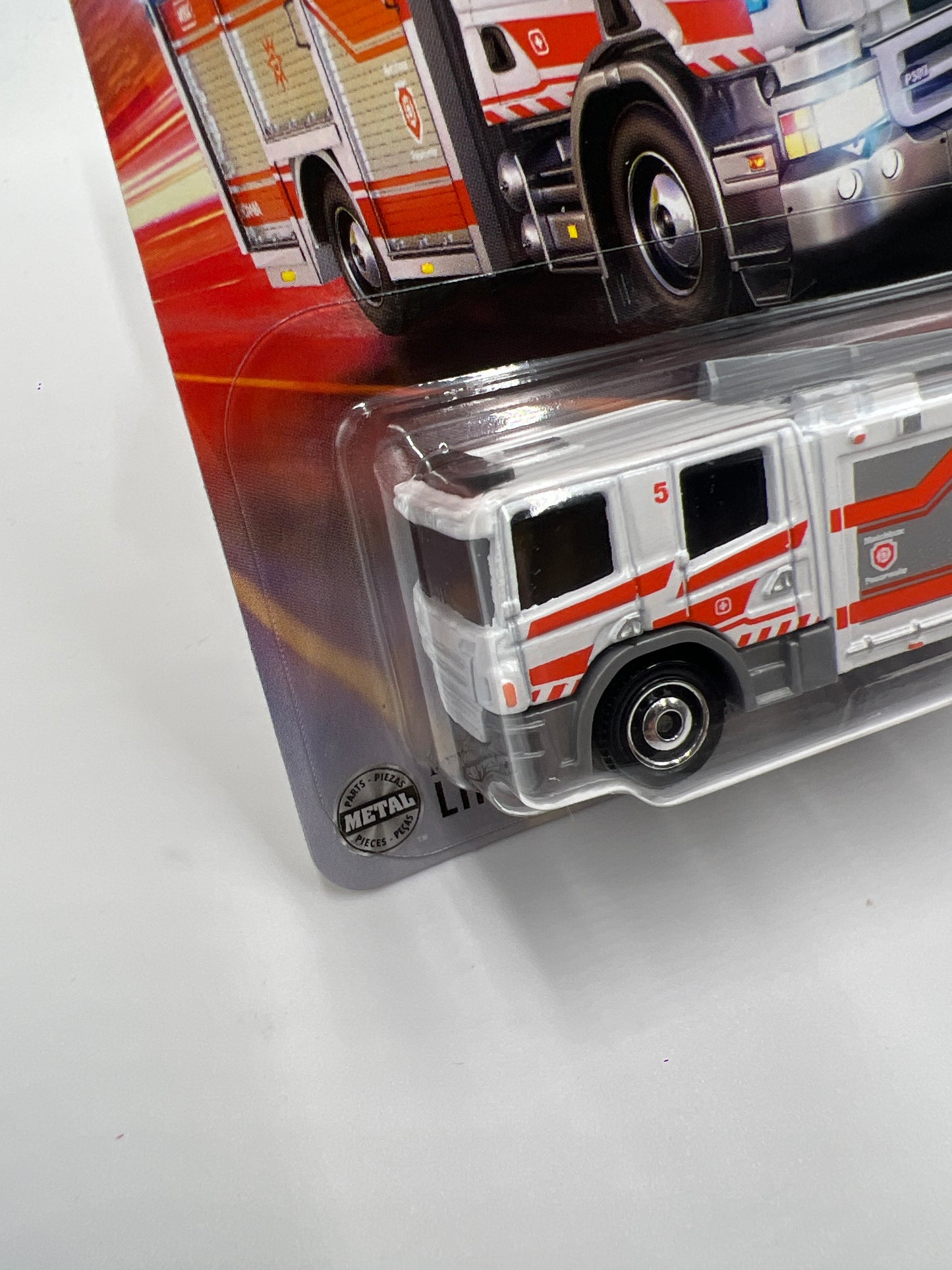 2025 Matchbox #16 Scania P 360 Fire Truck White 215G