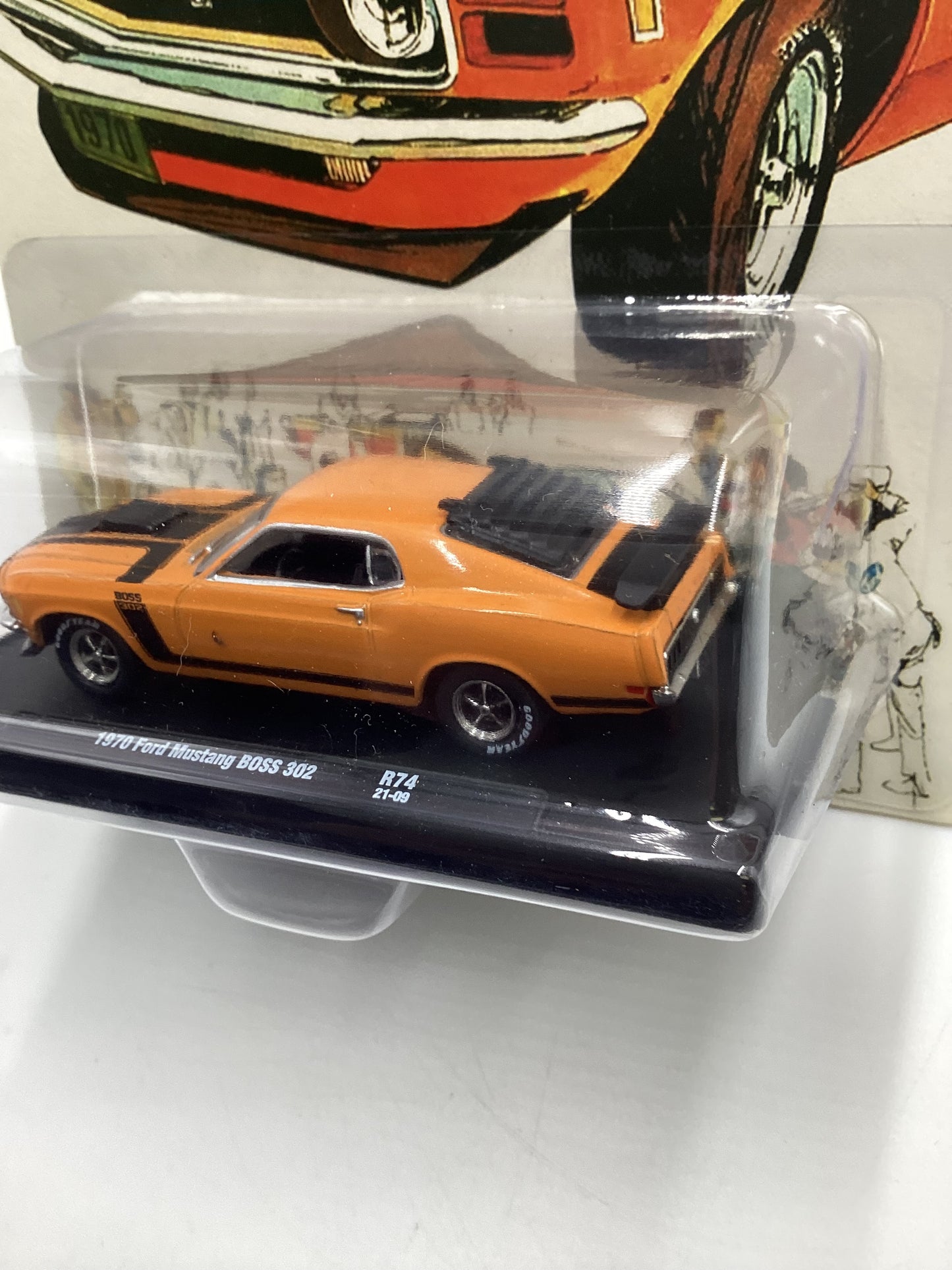 M2 Machines Auto Driver 1970 Ford Mustang Boss 302 Orange R74 192C