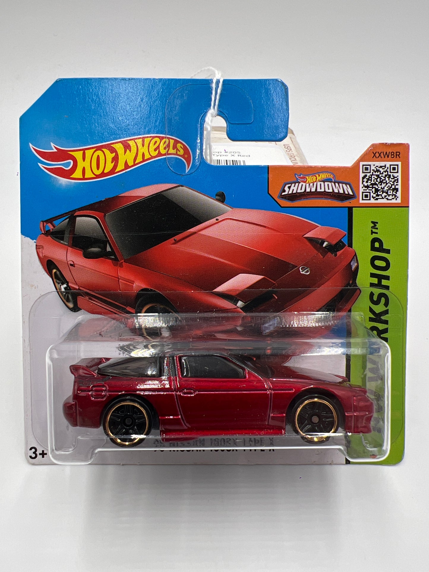 2015 Hot Wheels #205 96 Nissan 180SX Type X Red Short Card 83B