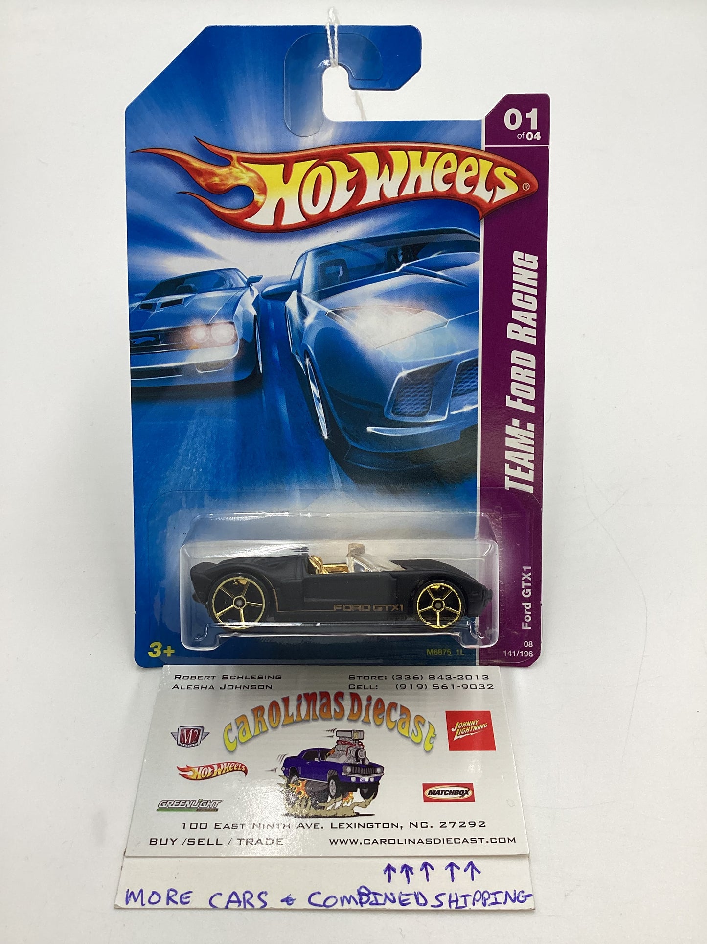 2008 Hot Wheels HW Team: Ford Racing #141 Ford GTX1 Matte Black 22i