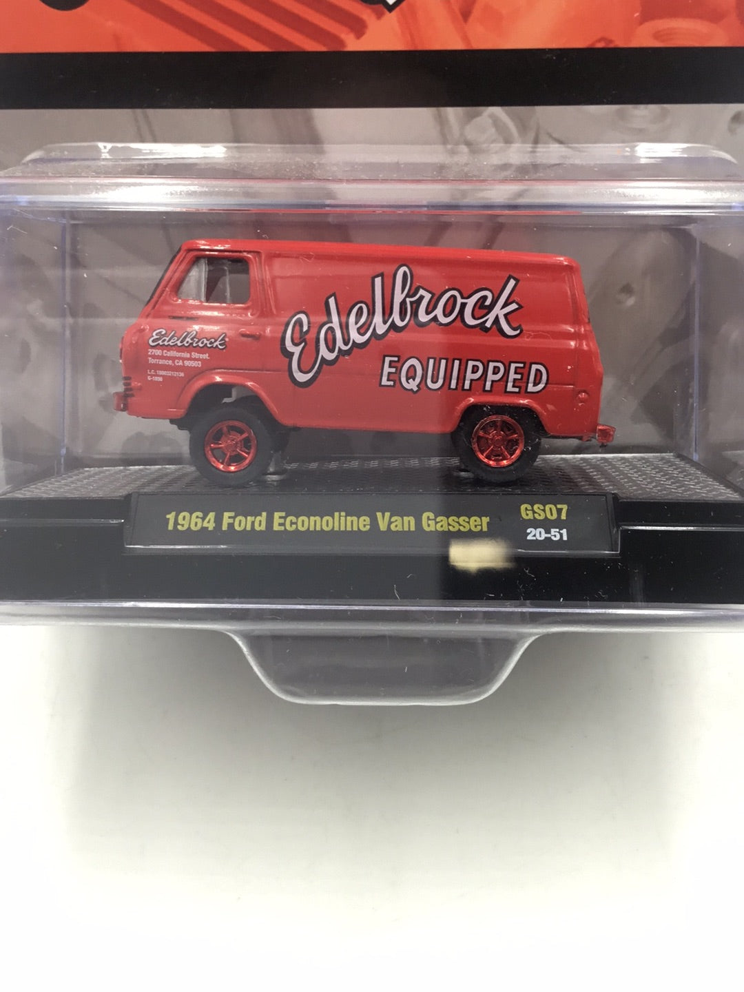 M2 Machines 1965 Ford Econoline Van Gasser Edelbrock -  1:64 Hobby Exclusive Chase GS07