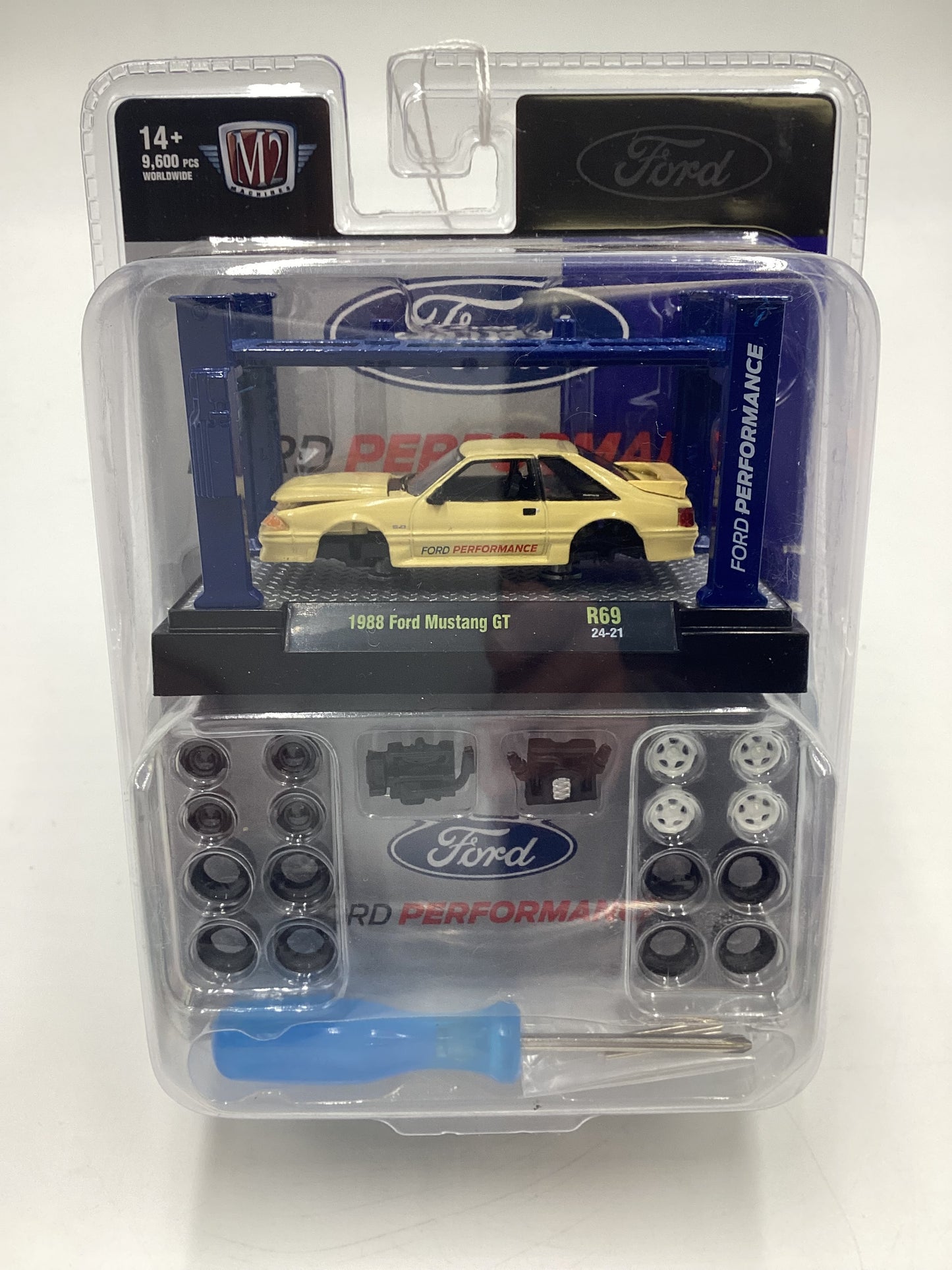 M2 Machines Model Kit Ford Performance 1988 Ford Mustang GT Yellow R69 201F