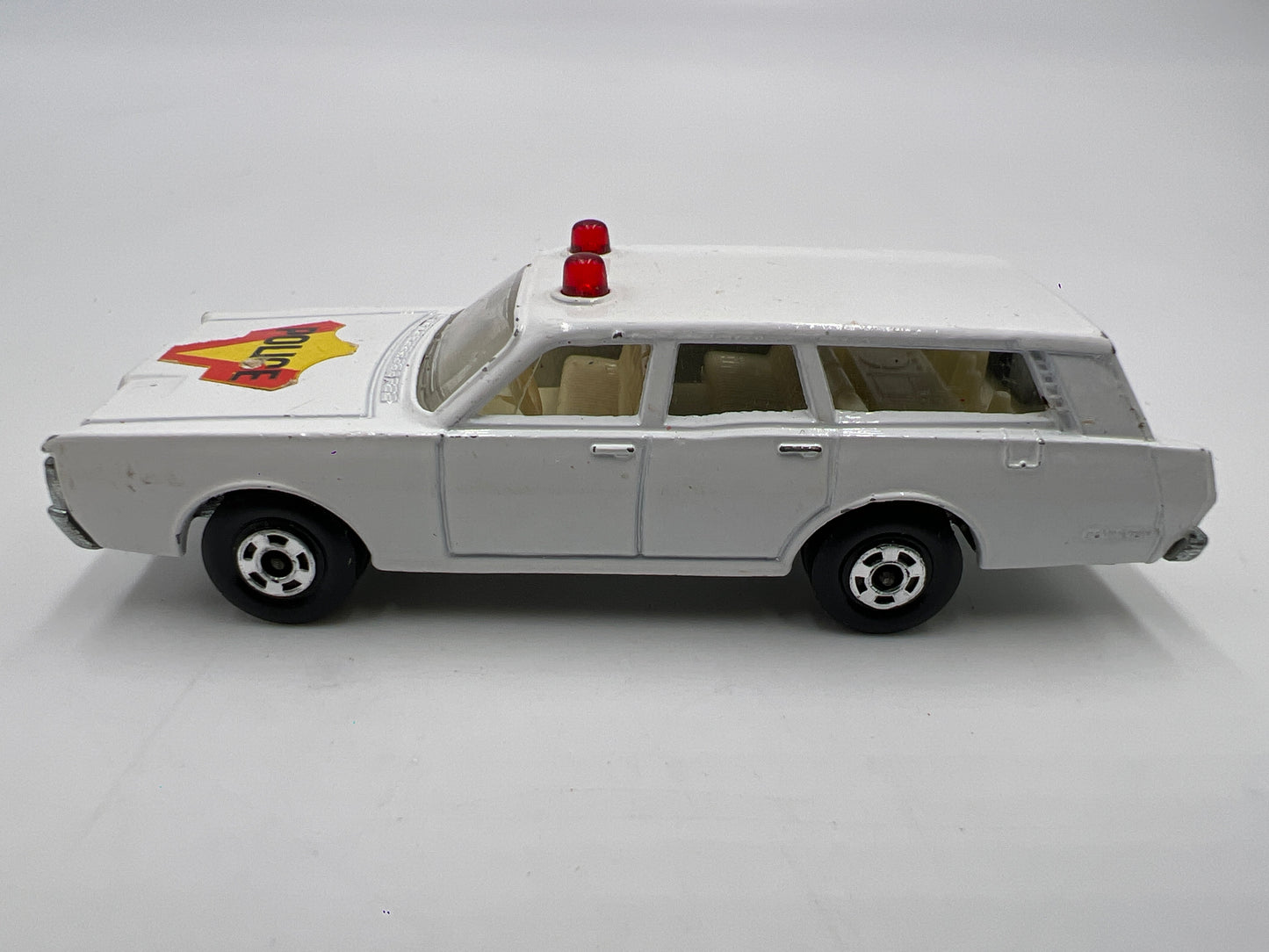 Matchbox 1971 Series No. 55 Mercury Police Car White Loose