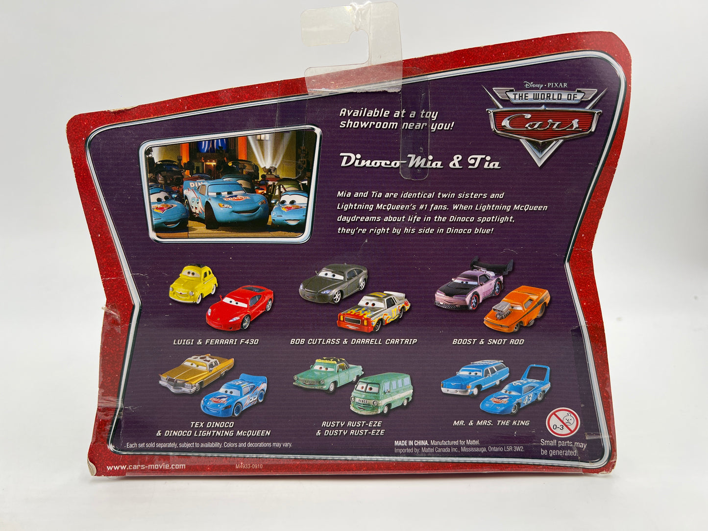 Disney Pixar The World Of Cars 2 Pack Movie Moments Dinoco Mia & Dinoco Tia 142i