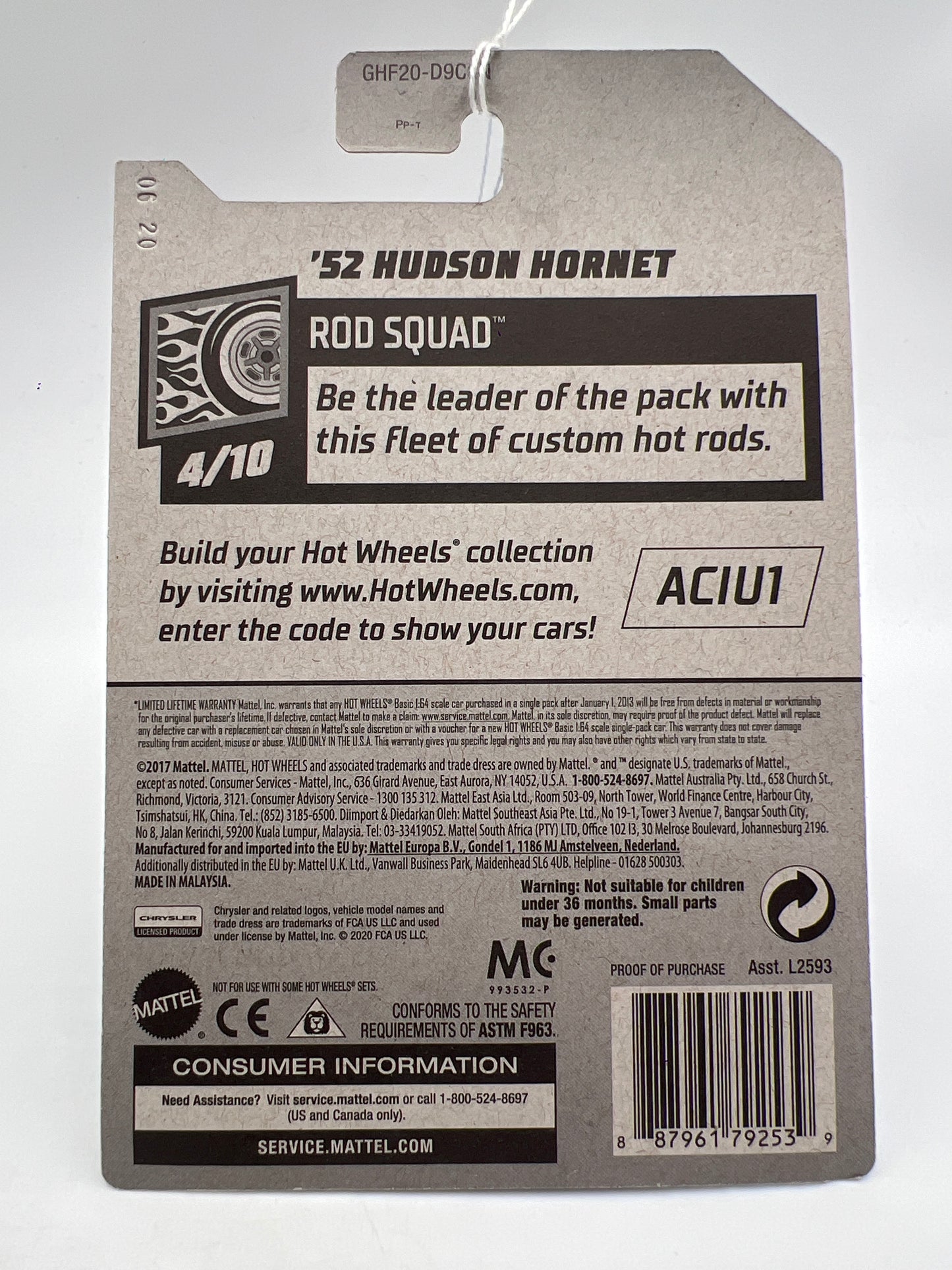 2020 Hot Wheels Rod Squad #140 52 Hudson Hornet Purple