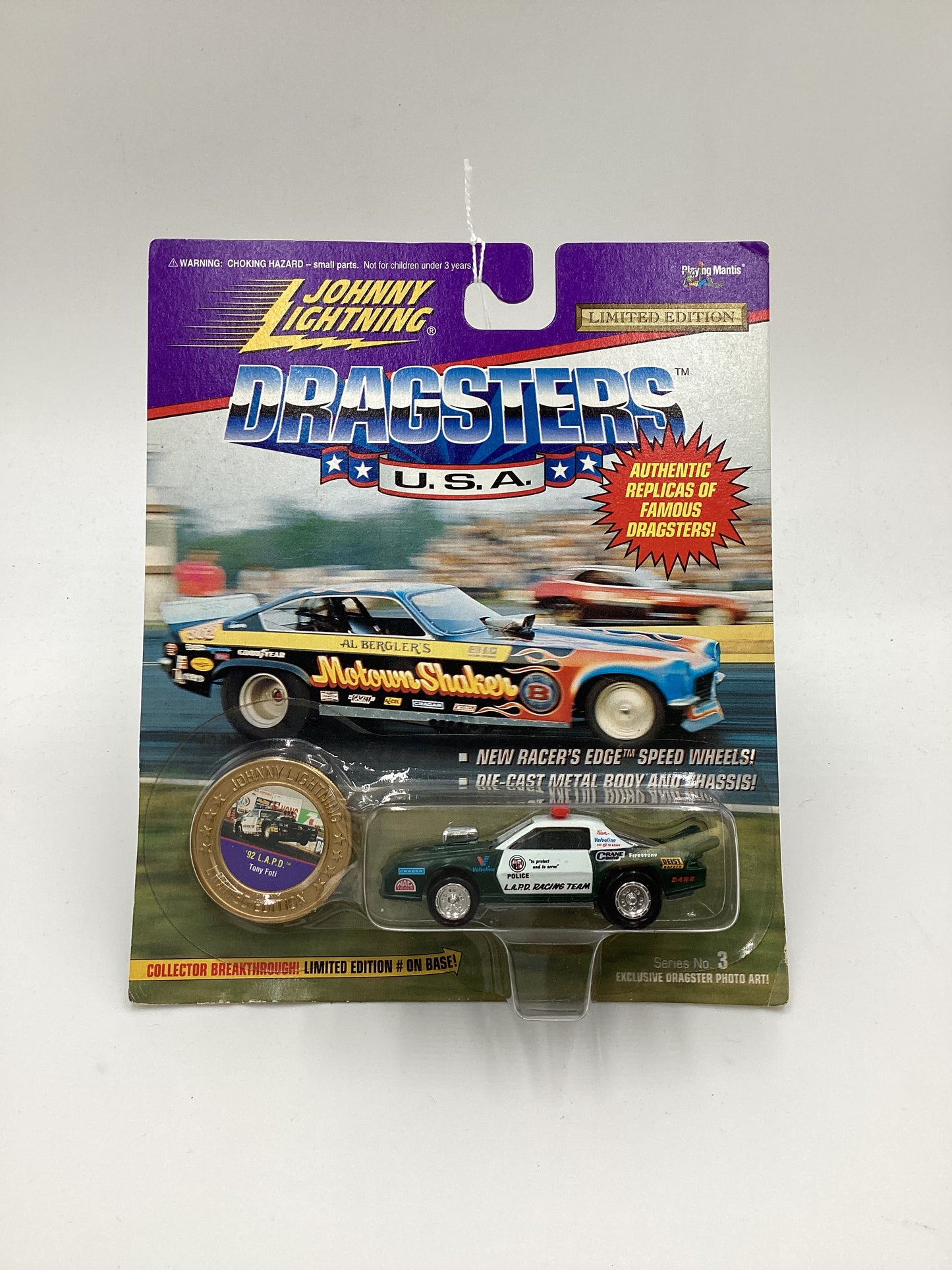 Johnny Lightning Dragsters U.S.A 92 L.A.P.D. Toni Foti Camaro 222H