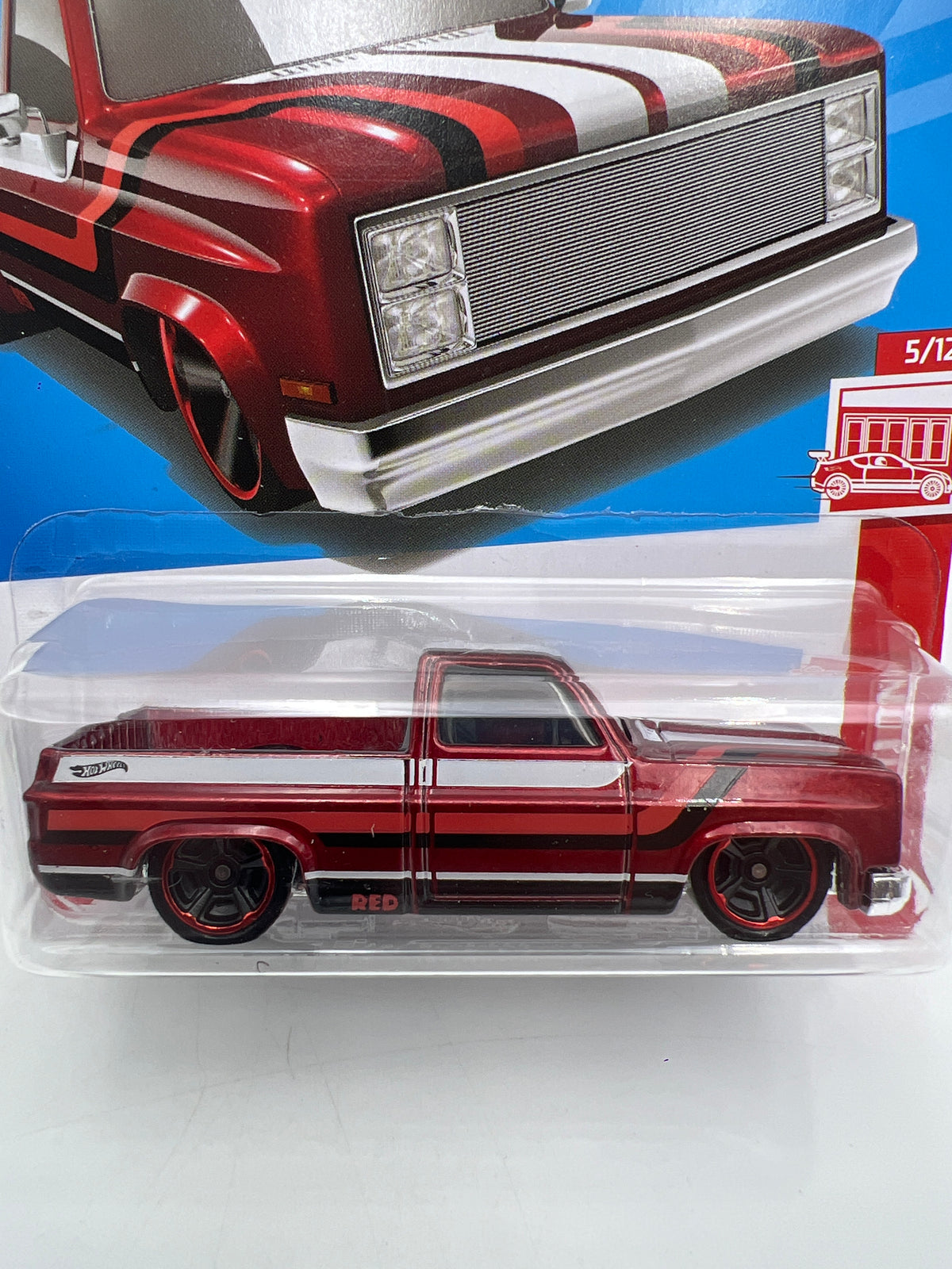 Hot Wheels Target Exclusive Red Edition #114 83 Chevy Silverado Red W/Protector