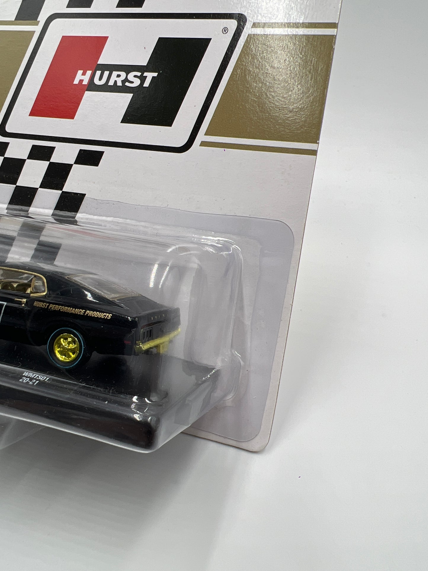 M2 Machines Auto-Drivers Walmart Exclusive CHASE Hurst 1970 Ford Mustang 428 SCJ Black WMTS01 Card Not Perfect