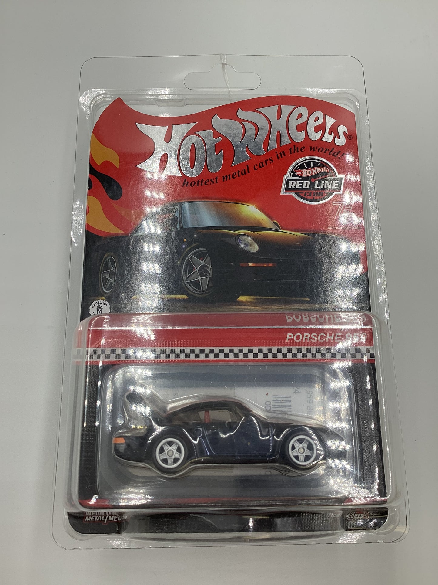 Hot Wheels RLC Sticker Card Porsche 959 Black with protector