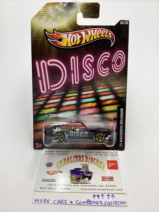 Hot wheels Jukebox Disco #20 71 Maverick Grabber Black 157F