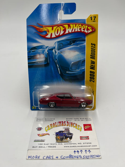 2008 Hot Wheels New Models #17 69 Chevelle Red 5D