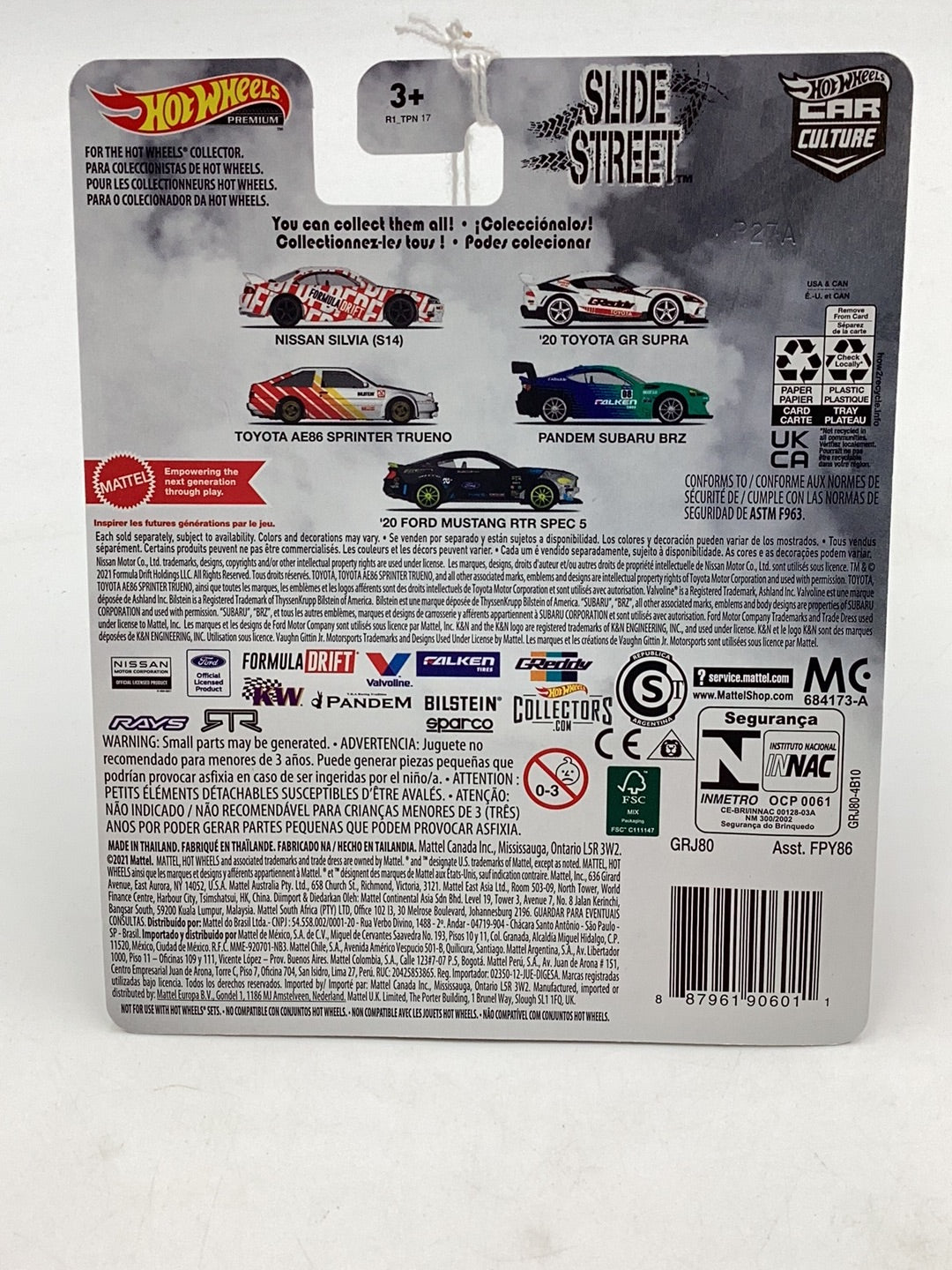 2021 Hot wheels car culture Slide Street #5 20 Ford Mustang RTR Spec 5