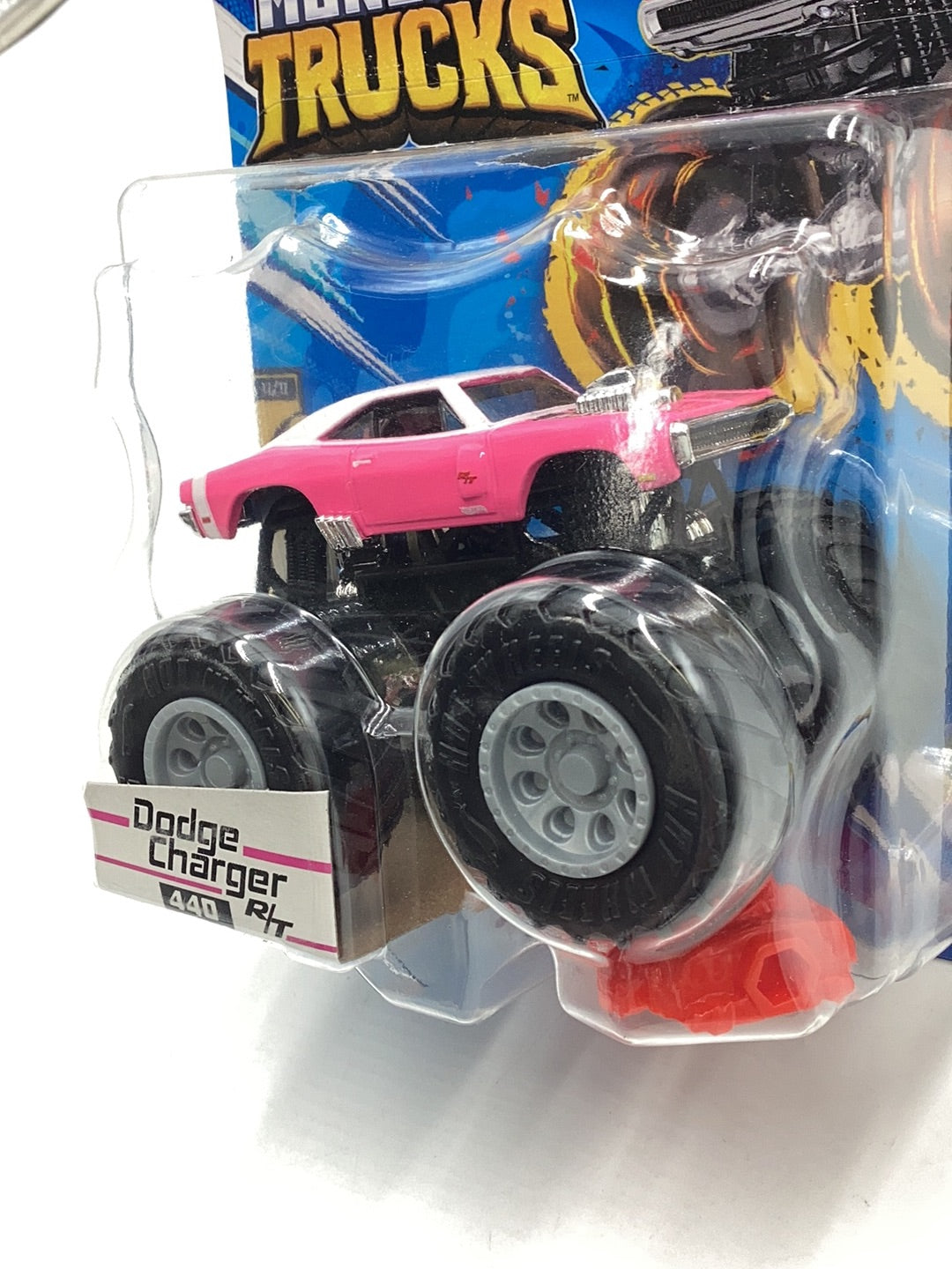 2023 Hot wheels monster Trucks Dodge Charger r/t 440 pink 133E