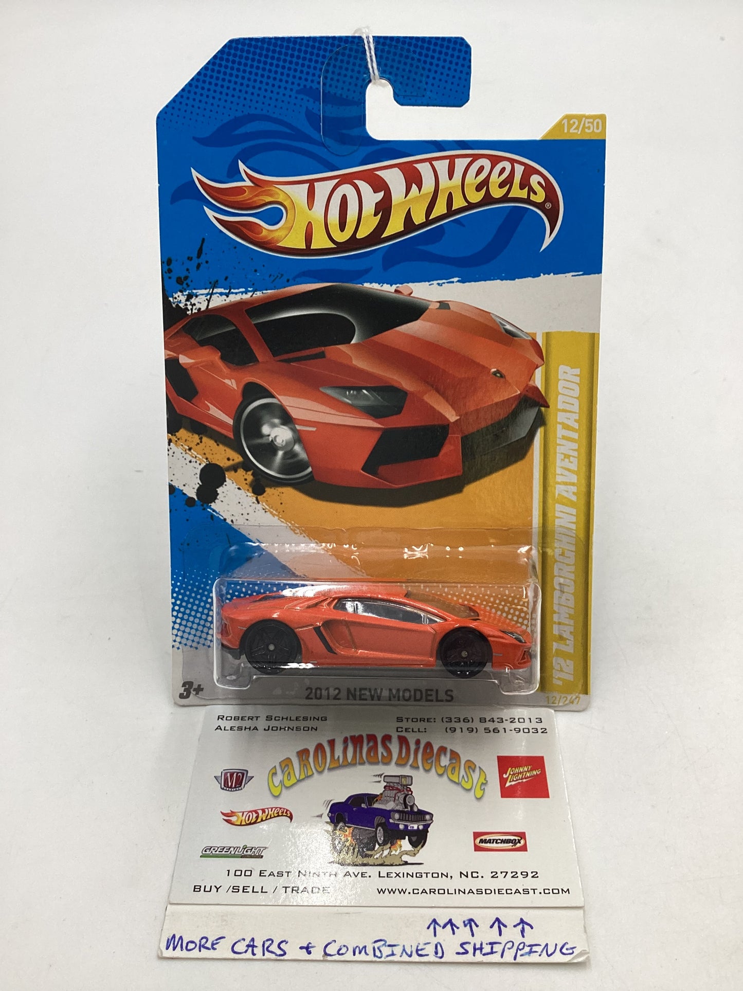 2012 Hot Wheels New Models #12 Lamborghini Aventador Orange 102E