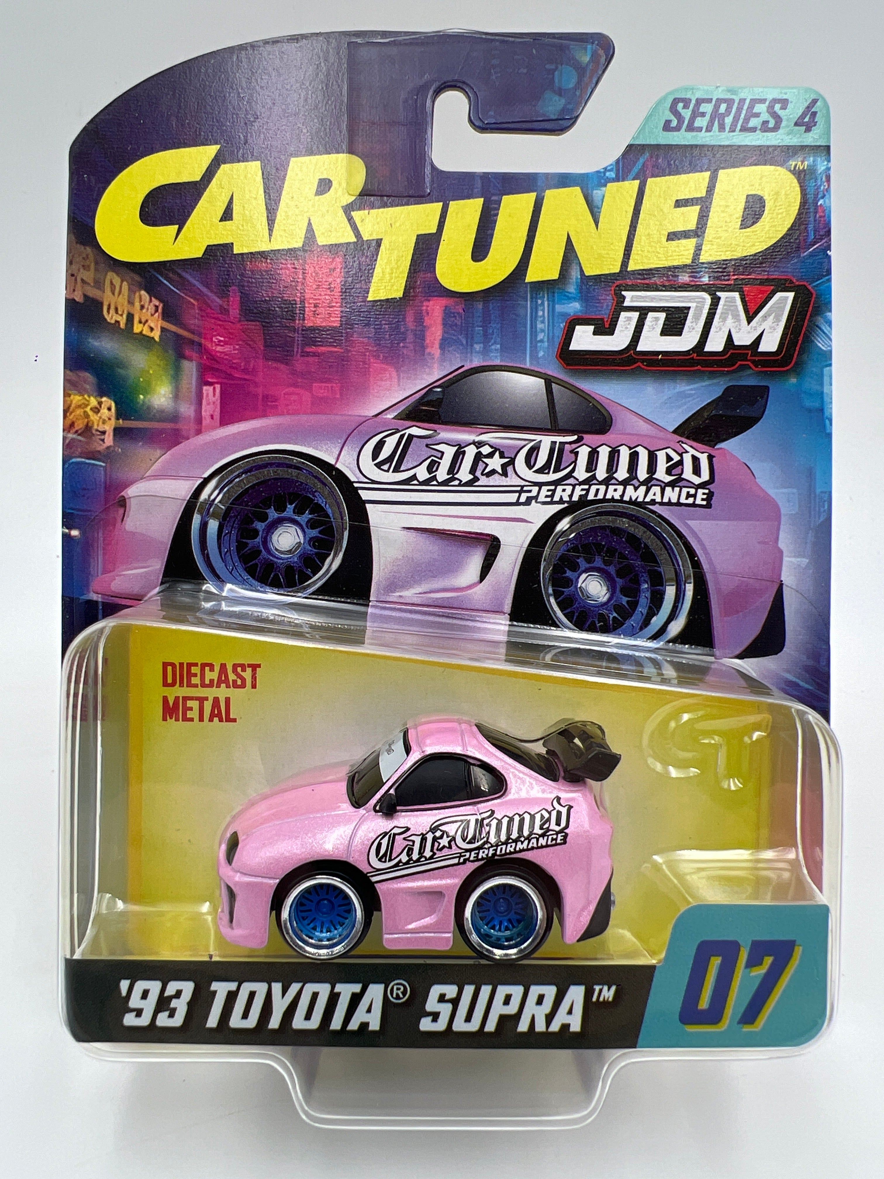 MGA Car Tuned JDM Series 4 #7 93 Toyota Supra Pink 185G