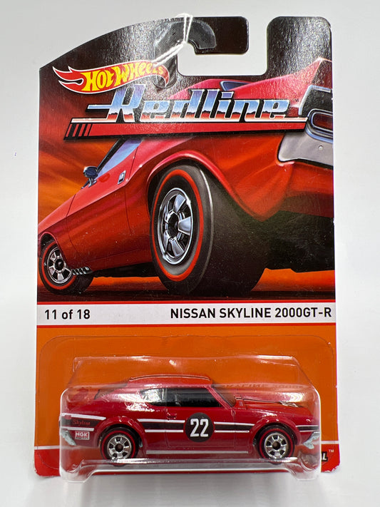 Hot Wheels Heritage Redline #11 Nissan Skyline 2000GT-R Red