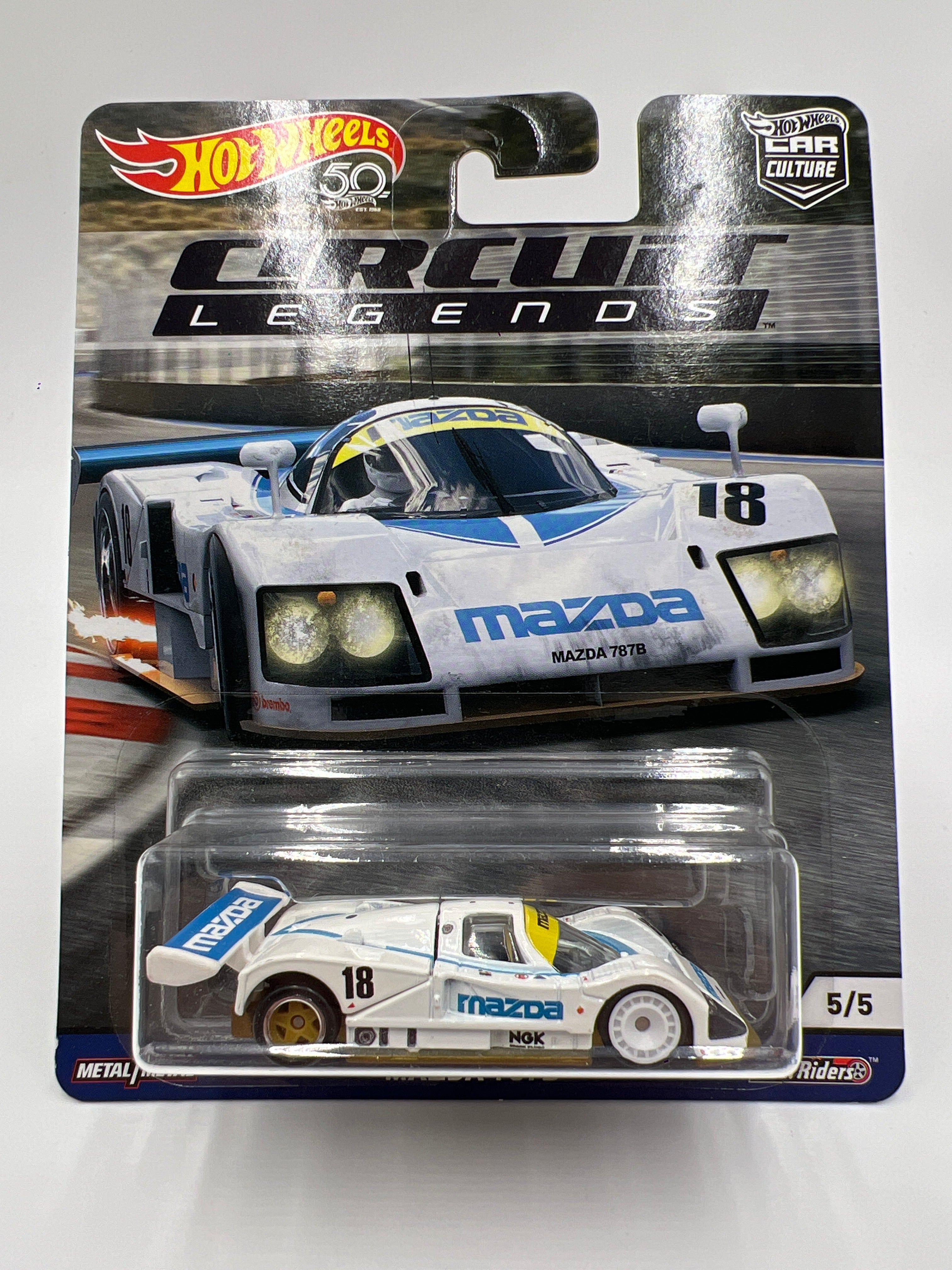 虹　5点セット 2018 Hot Wheels Car Culture Premium Circuit Legends #5 Mazda 787B
