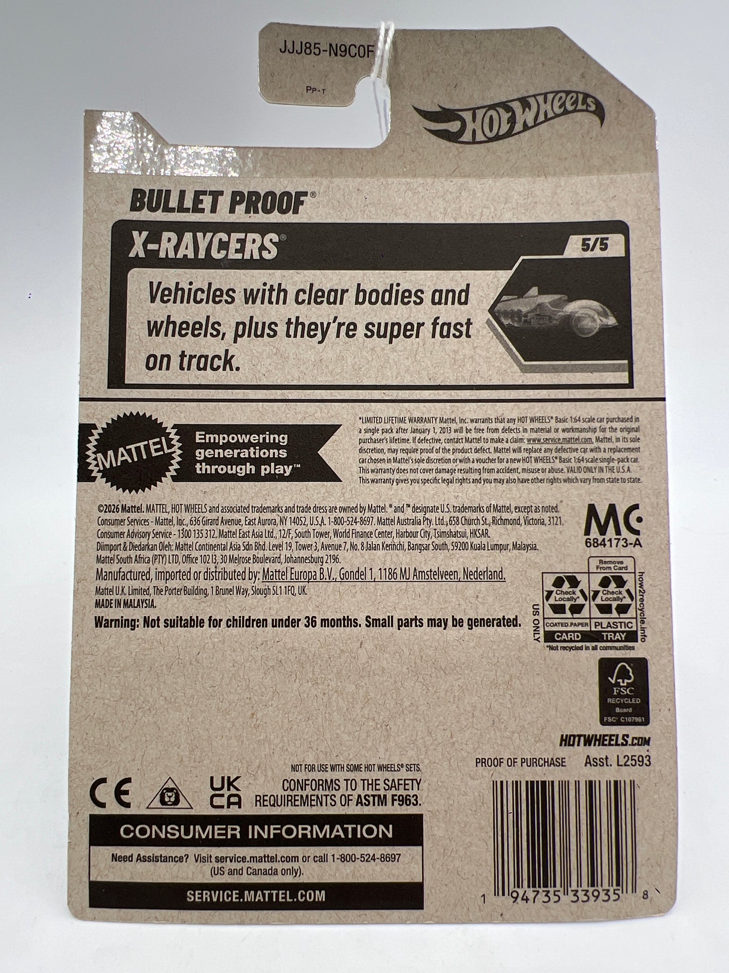 2026 Hot Wheels F Case #132 Bullet Proof Red
