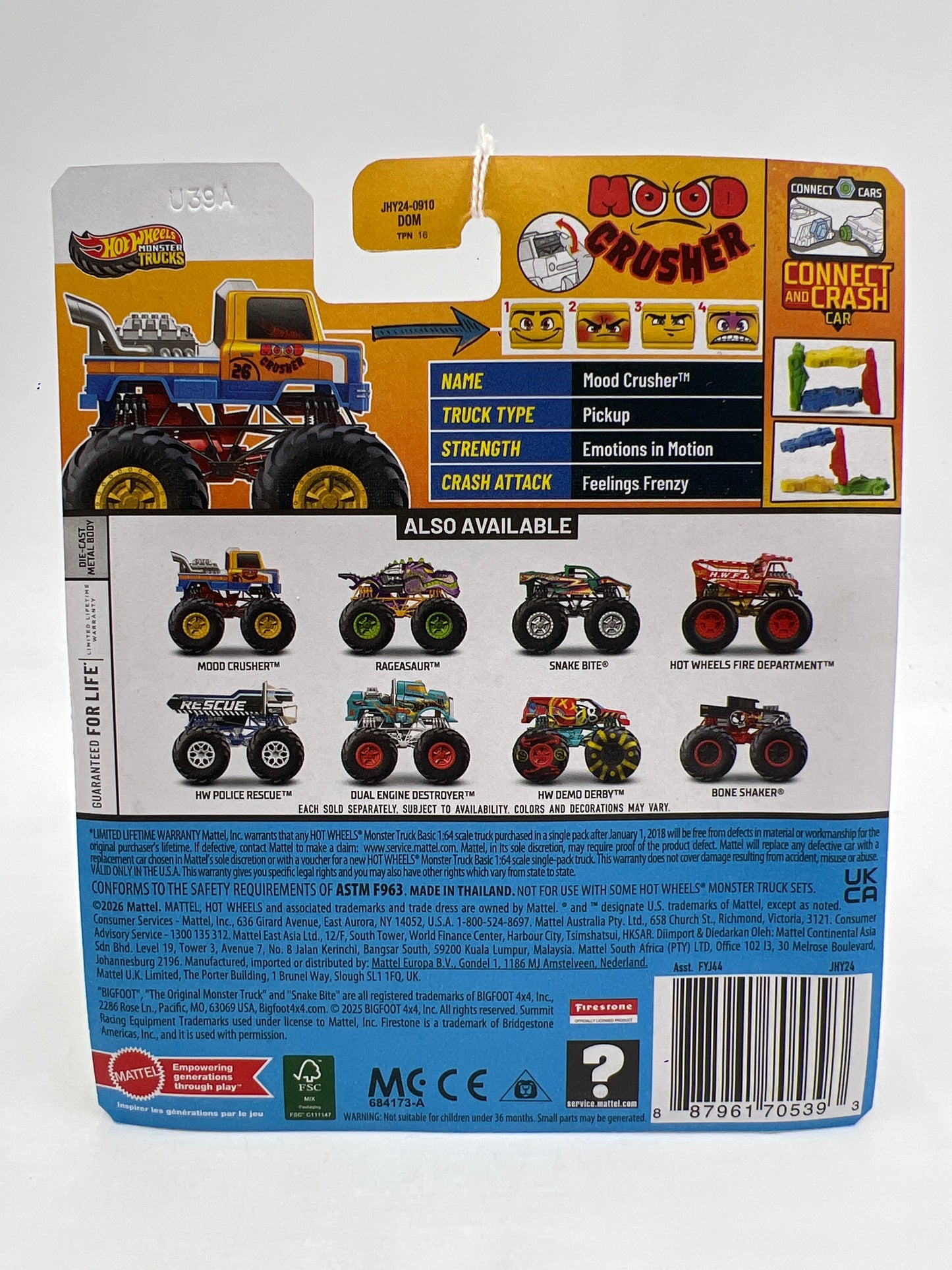 2026 Hot Wheels Monster Trucks Back To Basics #3 Mood Crusher 125G