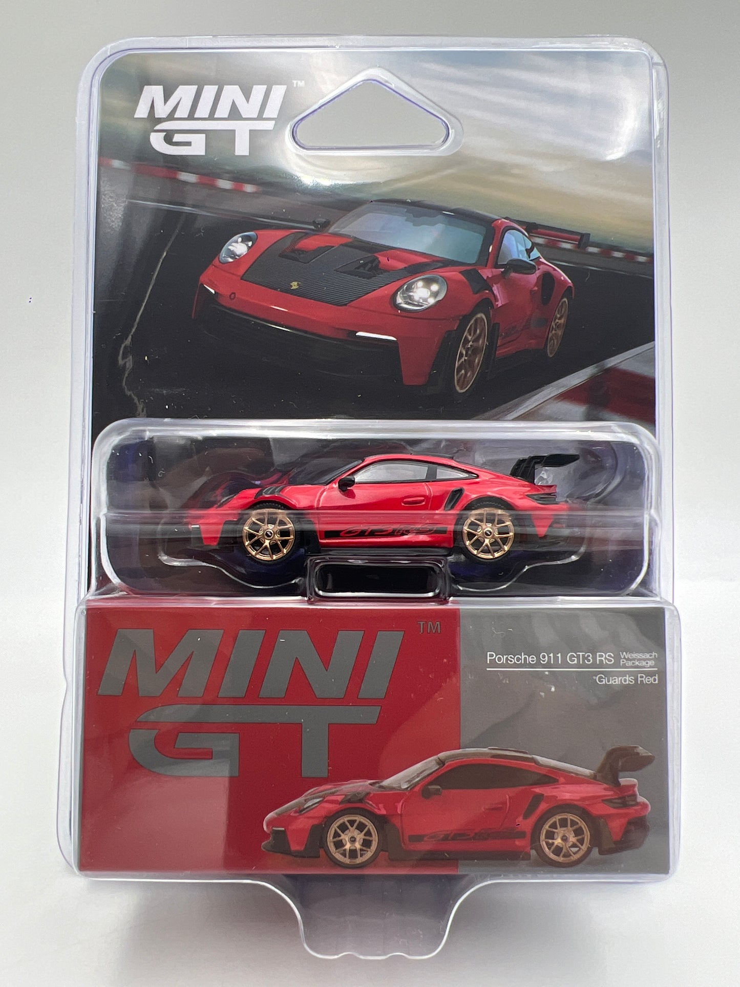 Mini GT #1060 Porsche 911 GT3 RS Weissach Package Red