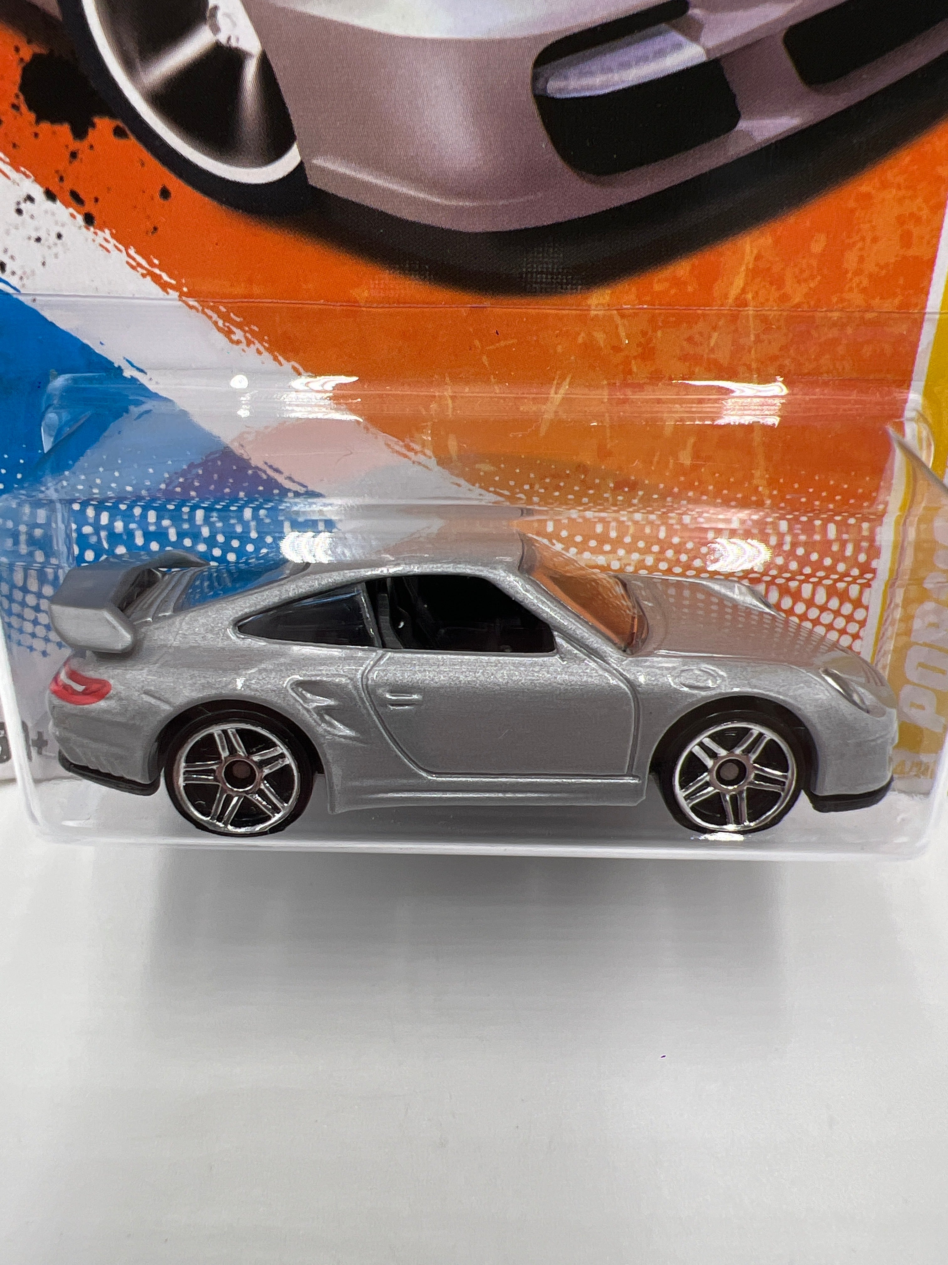 2010 Hot Wheels New Models #14 Porsche 911 GT2 Silver SR
