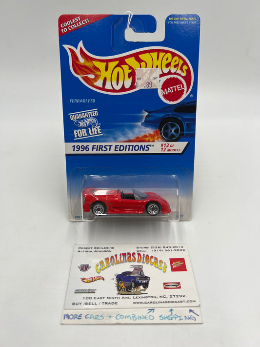 1996 Hot Wheels First Editions #377 Ferrari F50 Red
