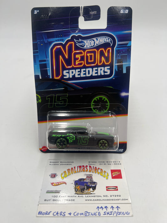 2024 Hot Wheels Neon Speeders 6/8 15 Dodge Challenger SRT Hellcat 160Q