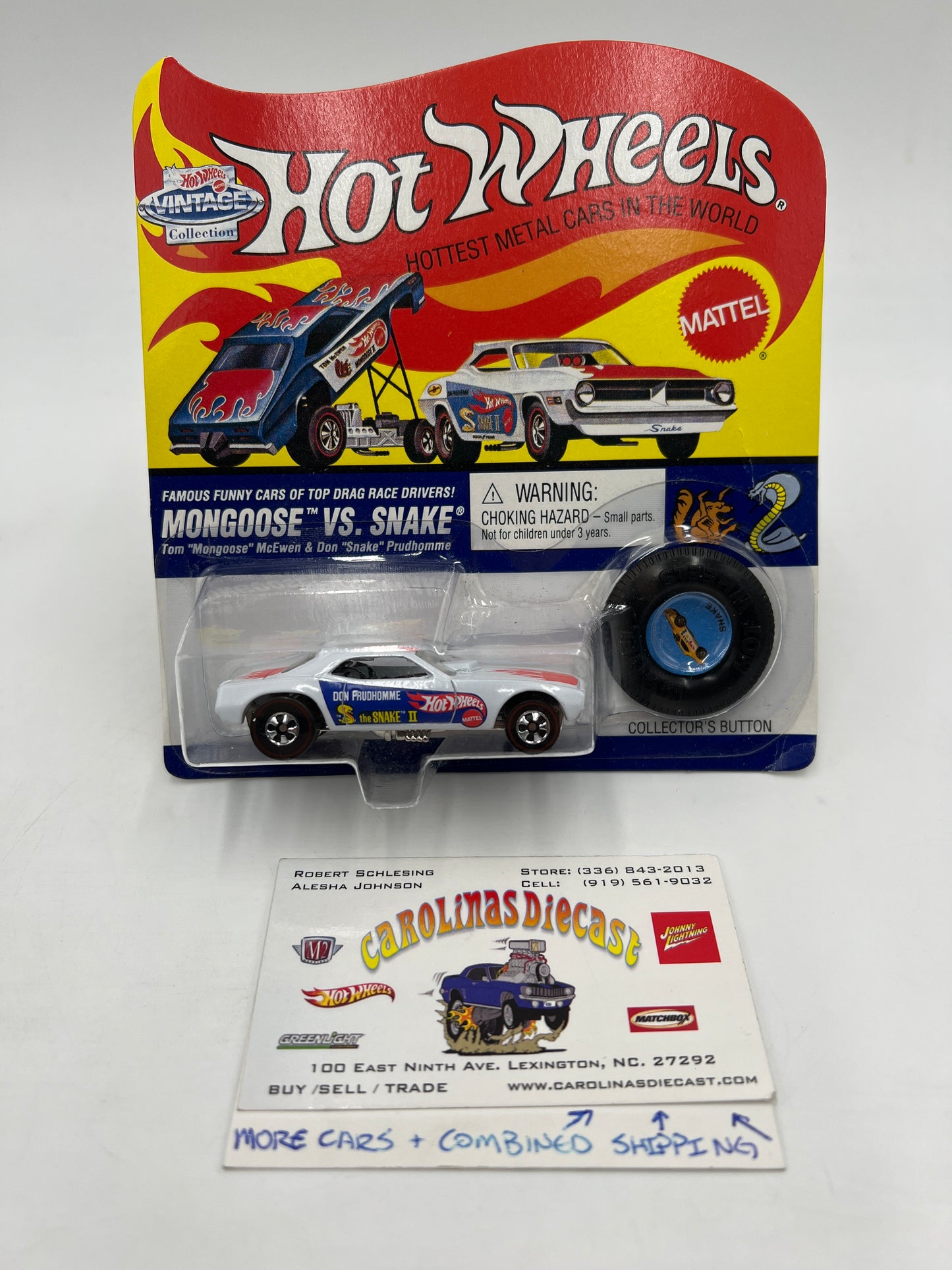Hot Wheels Vintage Collection Mongoose Vs. Snake Don Prudhomme The Snake II White #1