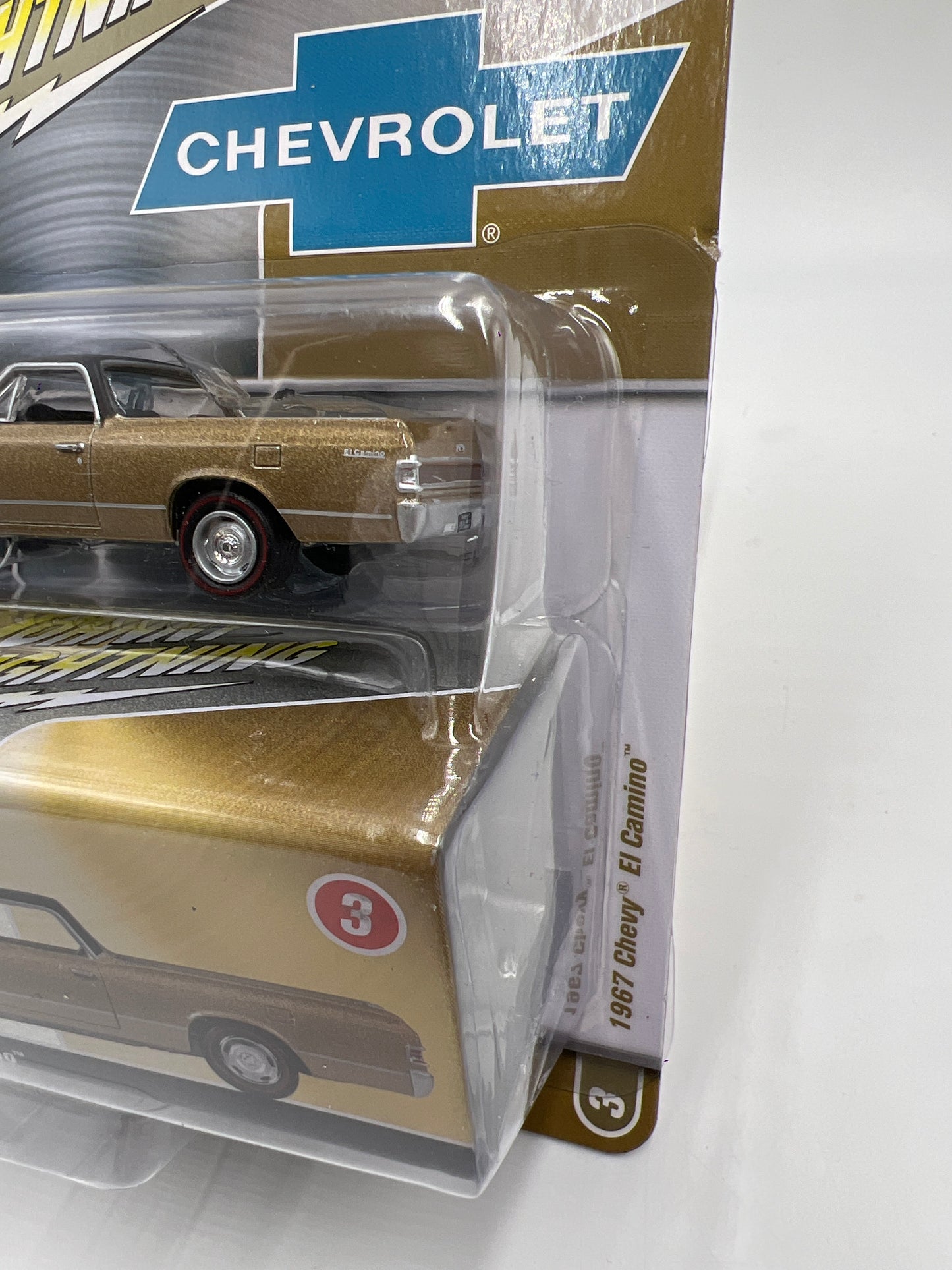 Johnny Lightning Chevrolet 1967 Chevy El Camino Gold W/Tin 217B