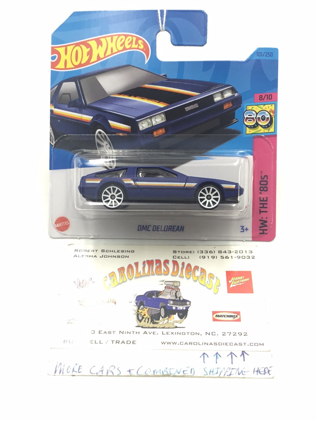 2023 hot wheels Short Card #101 DMC Delorean CC7